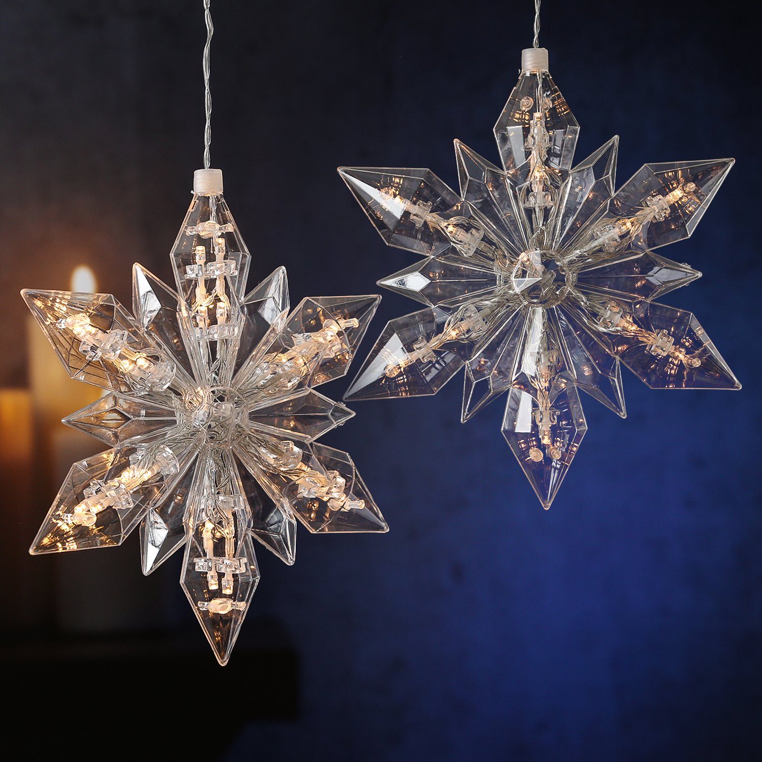 MARELIDA LED Stern LED Stern Weihnachtssterne Leuchtstern Acryl hängend Tim günstig online kaufen