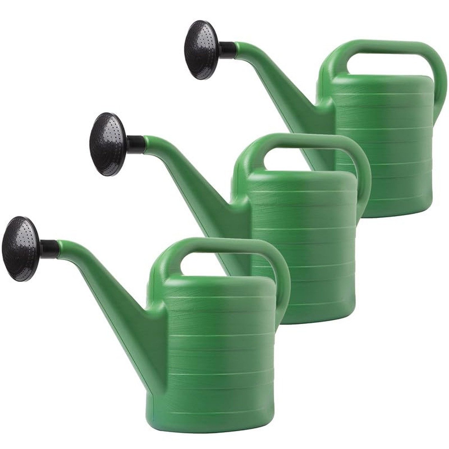 Centi Gießkanne Gießkanne mit abnehmbarer Düse, grün, 3er-Set (3er-Set), Geometrische Eleganz für Moderne Gärten