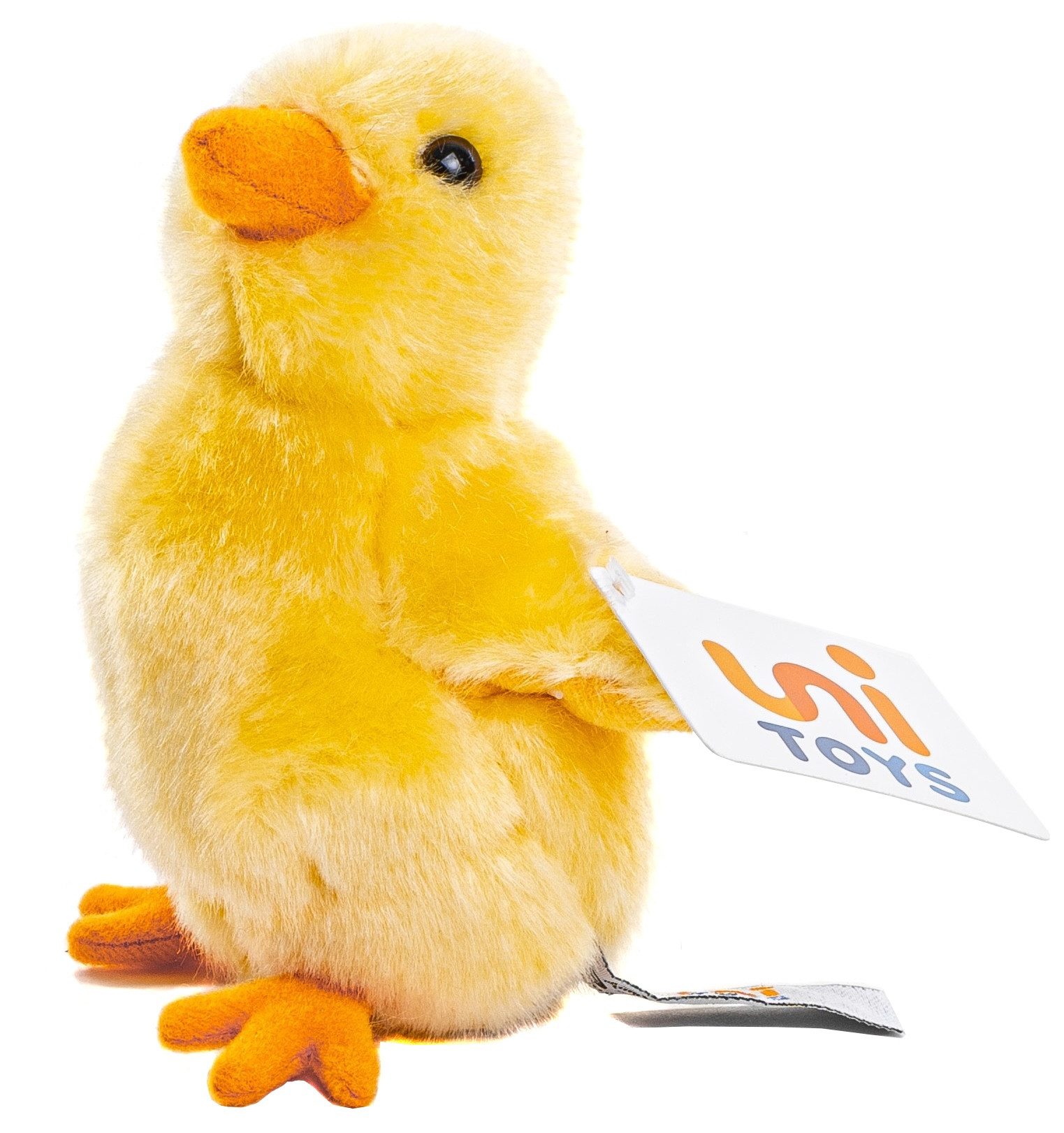 Uni-Toys Kuscheltier Küken gelb - 13 cm (Höhe) - Plüsch-Huhn, Henne, Vogel - Plüschtier, zu 100 % recyceltes Füllmaterial