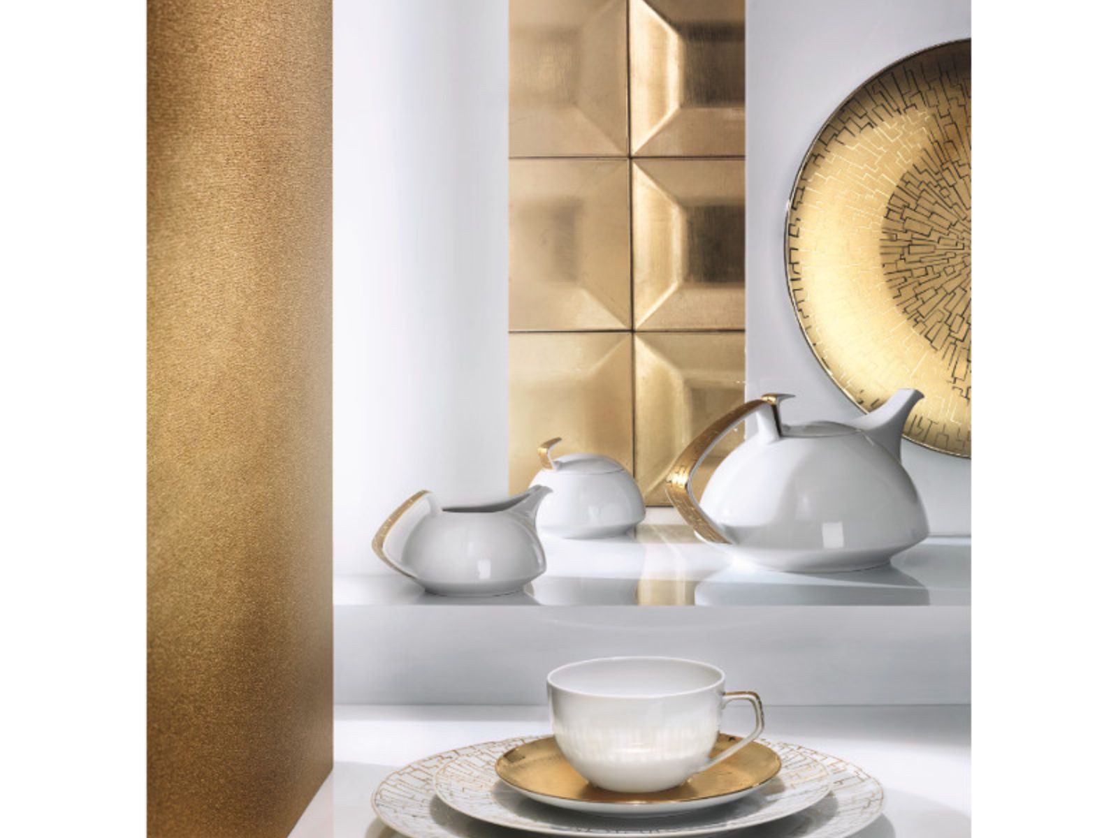 Rosenthal Suppenteller TAC Gropius Skin Gold Suppenteller 24 cm, Teller Tief