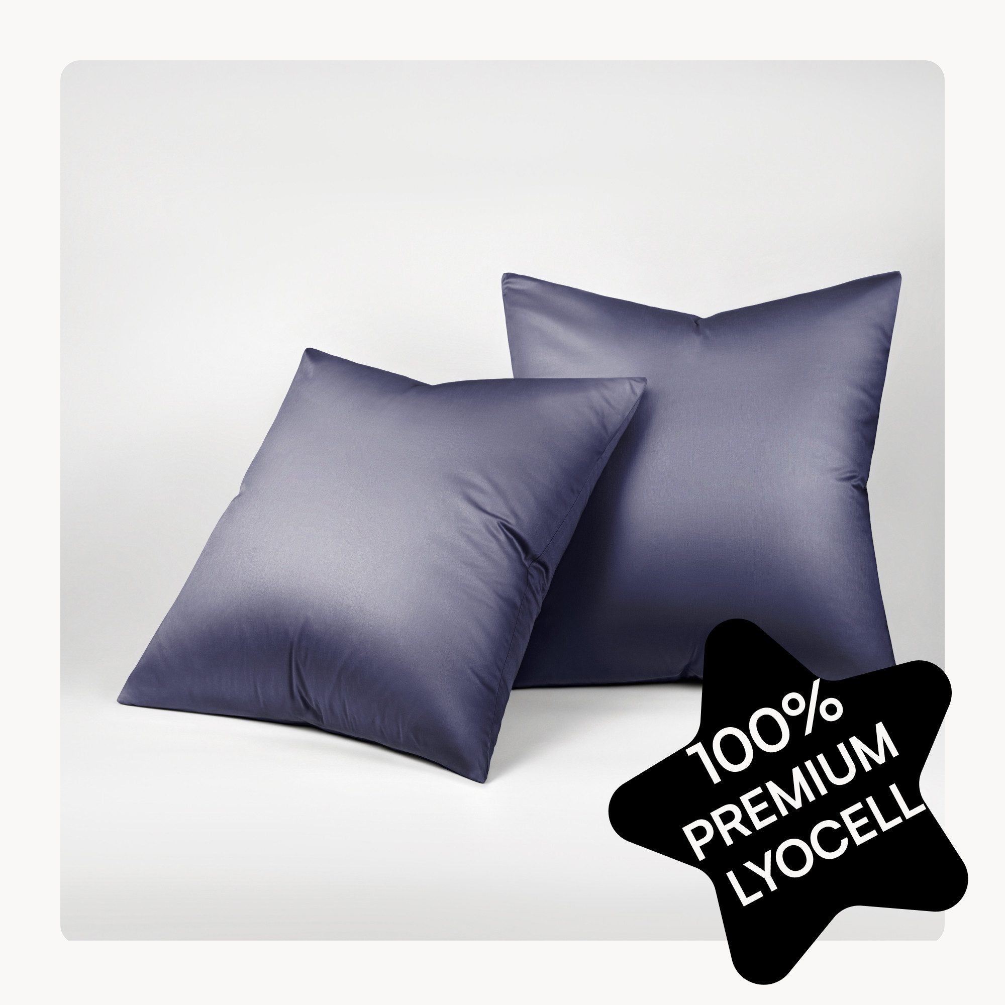 Seralino Kissenbezüge Set aus 100% Lyocell (Tencel) in Gr. 40x80, 80x80, 40x60cm, (2 Stück), besonders weich, schnelltrocknend, atmungsaktiv, aus Eukalyptusfasern