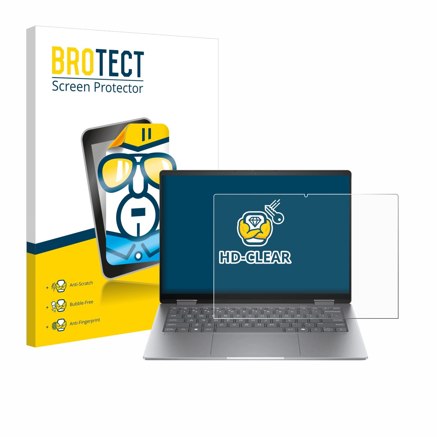 BROTECT Displayschutzfolie Schutzfolie für HP Envy x360 14 2-in-1, Displayschutz Schutz Folie Klar Transparent