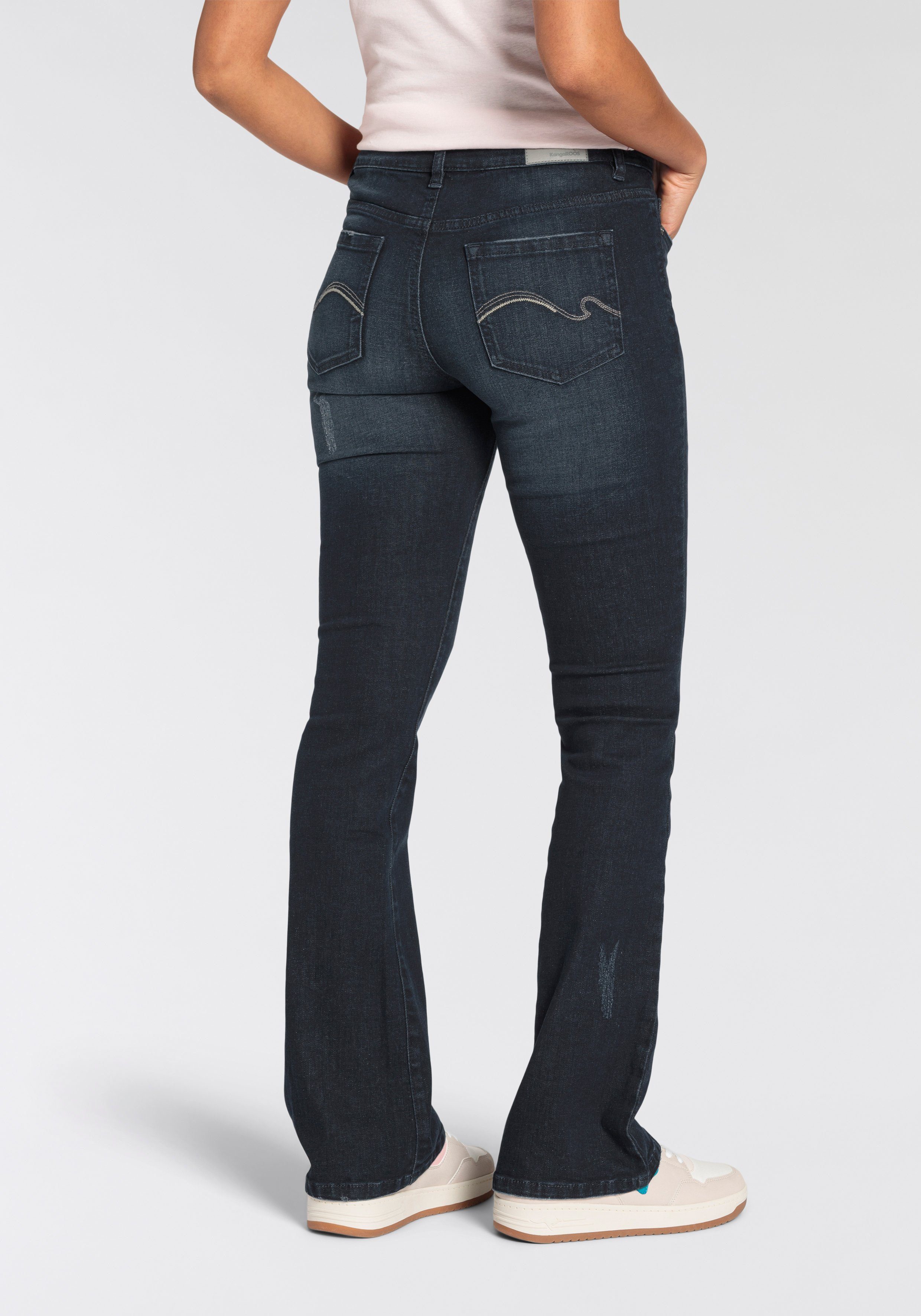 KangaROOS 5-Pocket-Jeans ausgestellte Beinform, Used-Waschung, normale günstig online kaufen