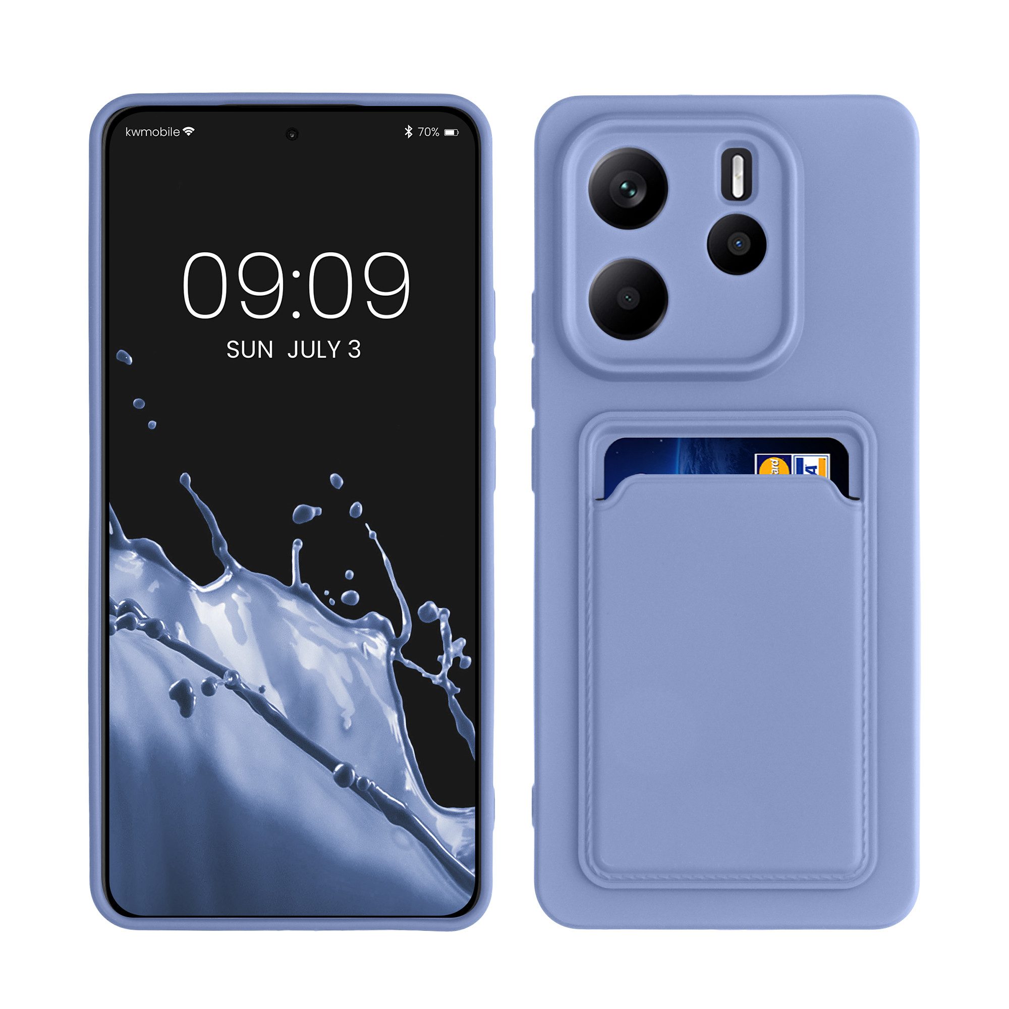 kwmobile Smartphone-Hülle Hülle für Xiaomi Redmi Note 14 4G (Nicht für 5G), Handyhülle mit Fach für Karten - Handy Cover Case