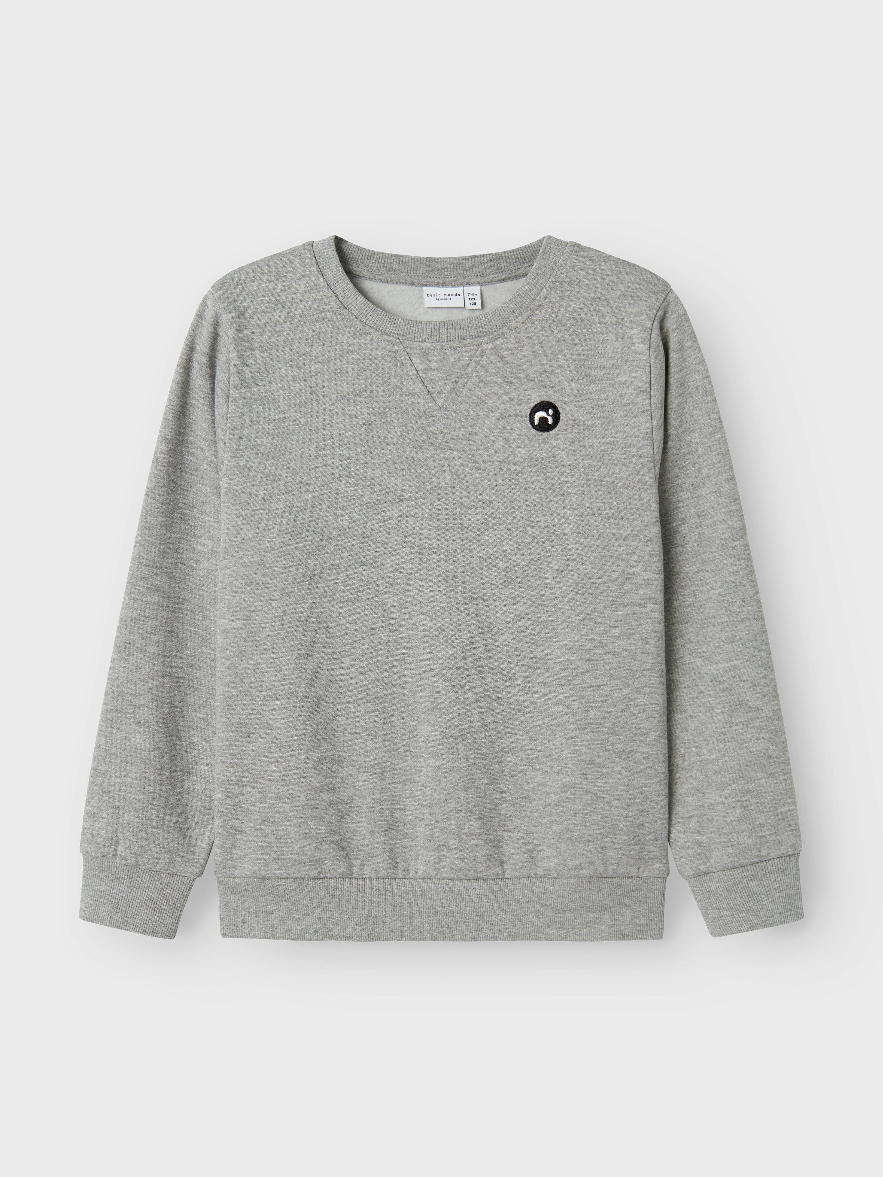 Name It Sweatshirt NKMVIMO für Jungen mit Bündchen und klassischer Form unifarben, casual, regular fit, Baumwollmischung, Rundhals