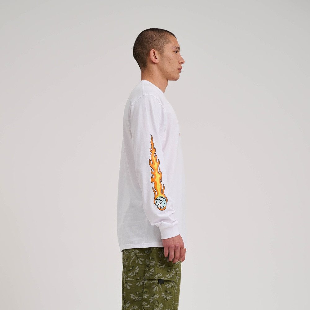Santa Cruz Longsleeve Flaming Dice Dot Front