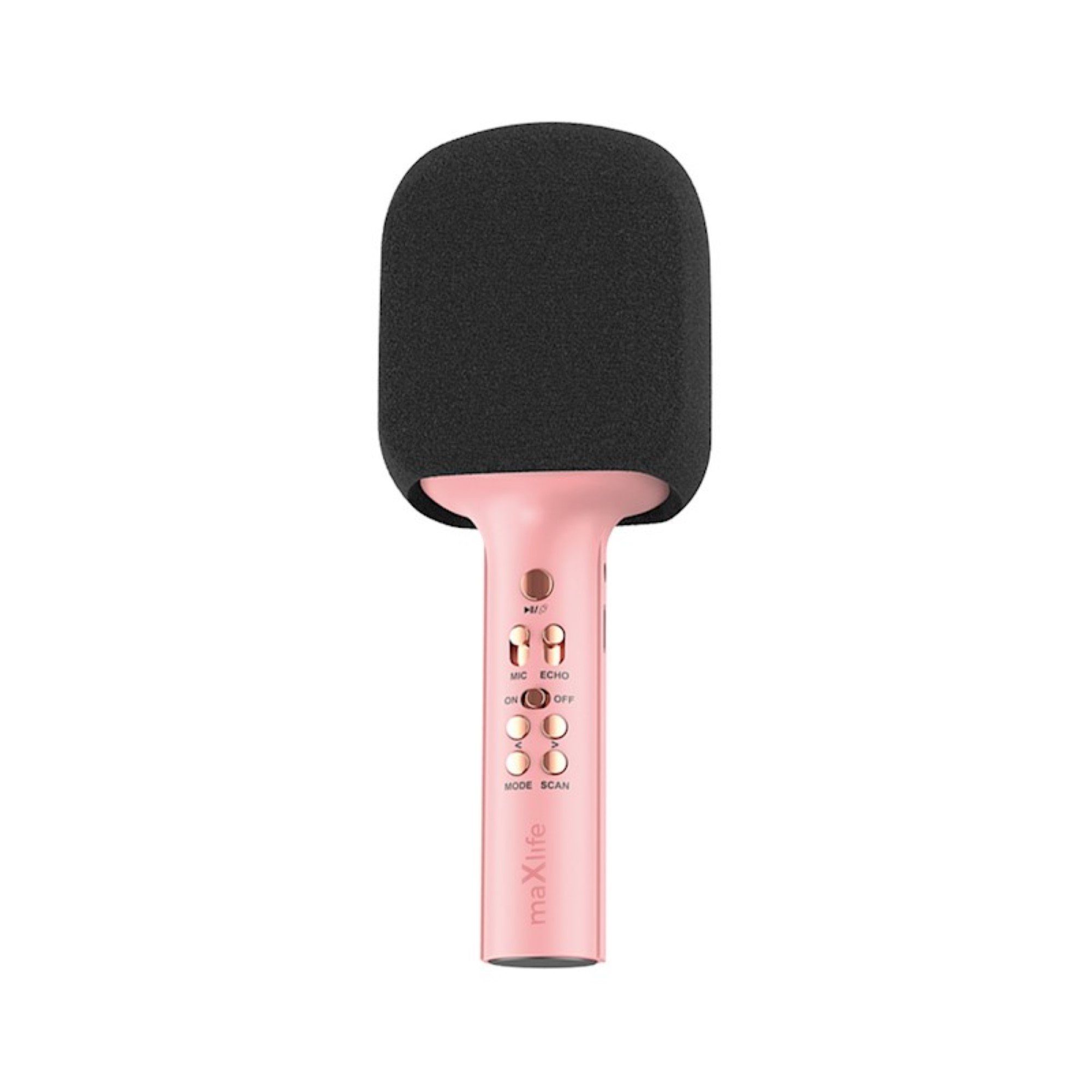 MaXlife Maxlife Bluetooth-Mikrofon mit Lautsprecher MXBM-600 Bluetooth-Lautsprecher (Kombiniert Mikrofon und Lautsprecher für sofortige kabellose Karaoke)