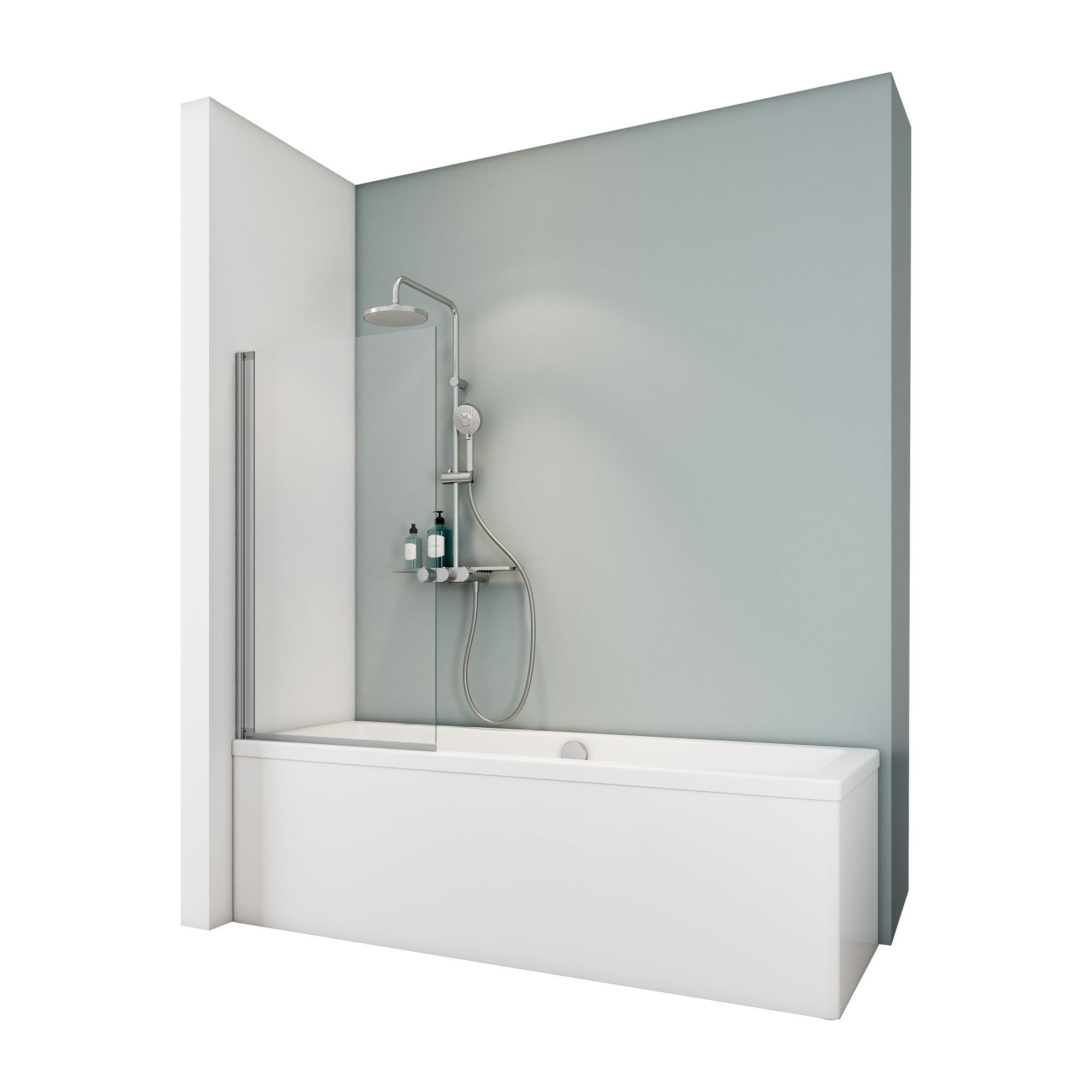 Schulte Badewannenfaltwand 70x120 cm, Duschwand für Badewanne, Klar Hell, G günstig online kaufen