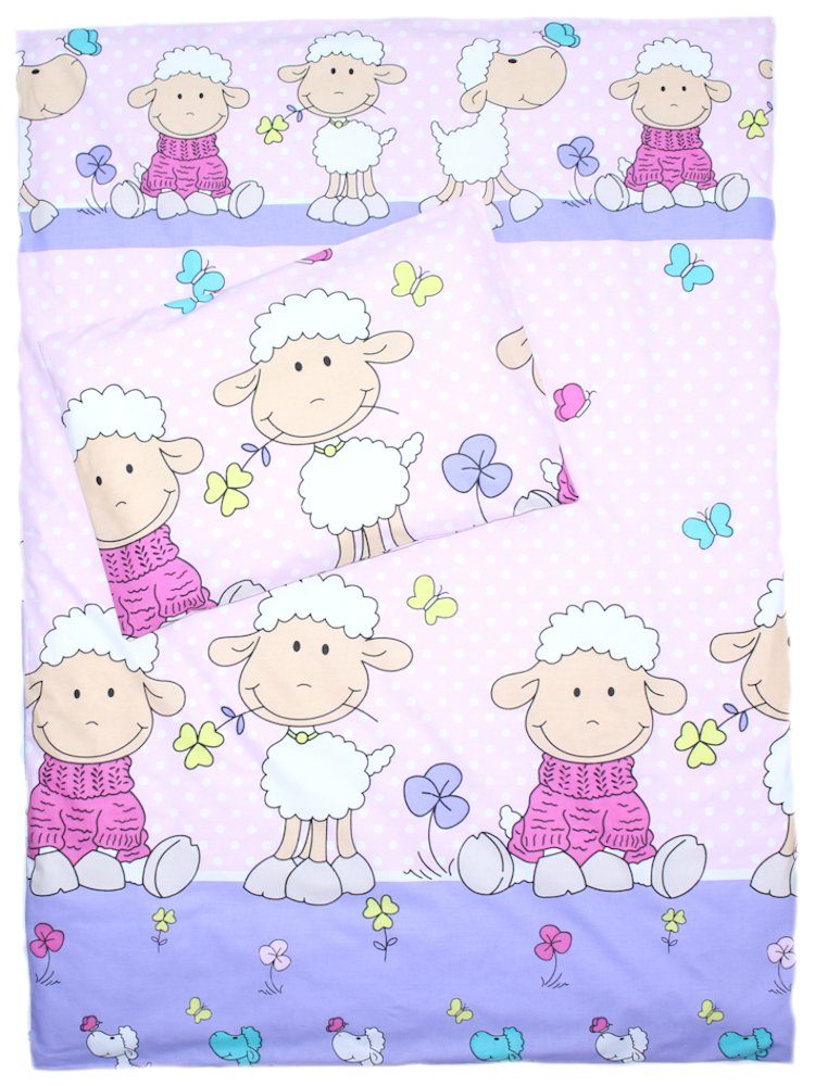 Babybettwäsche 2 teilige Baby Kinder Bettwäsche 100% Baumwolle 100x135 cm