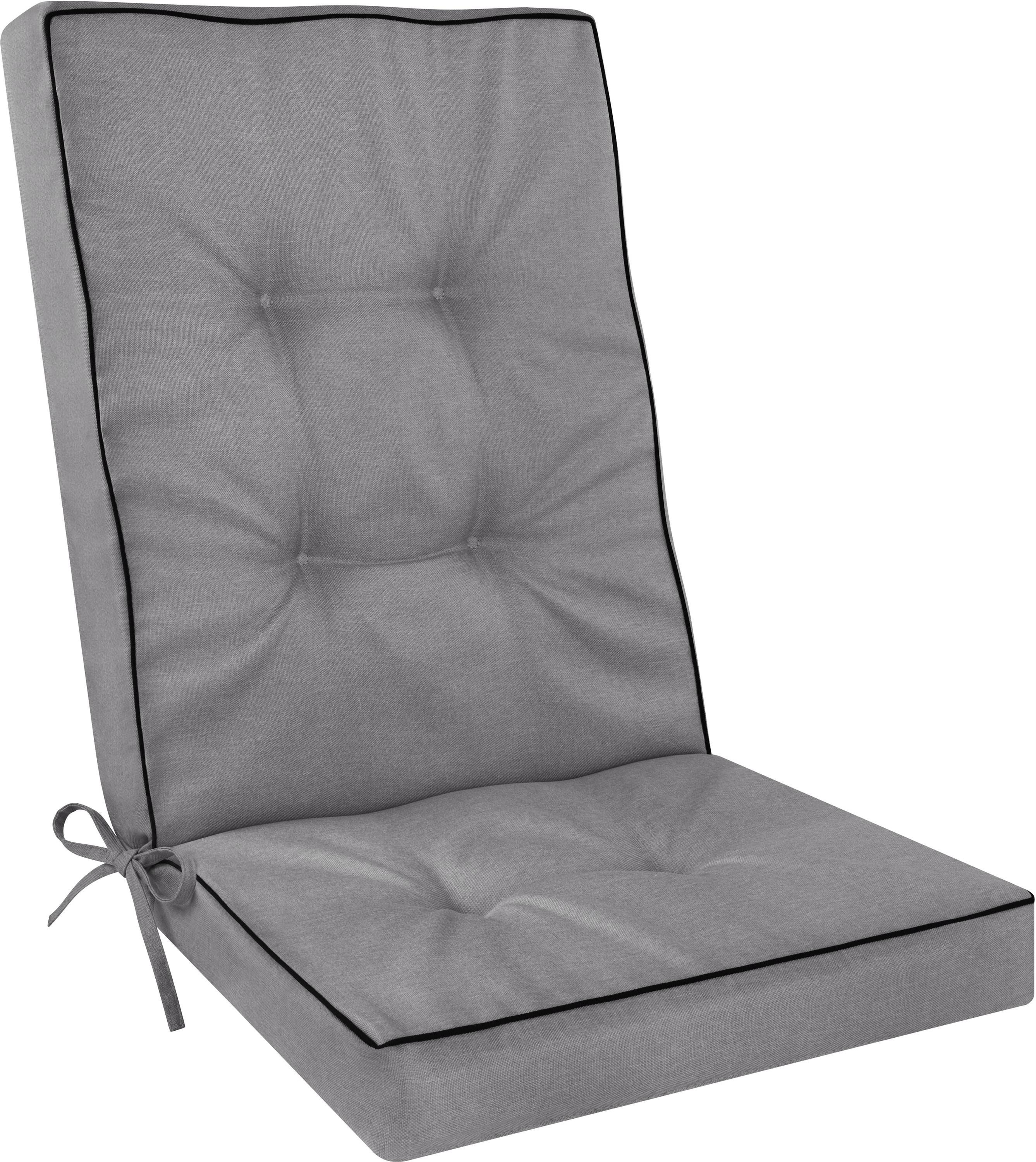 Aspero Sitzauflage Premium Hochlehner Stuhlauflage Alicante, Gepolsterte und wasserdichte Outdoor Auflage
