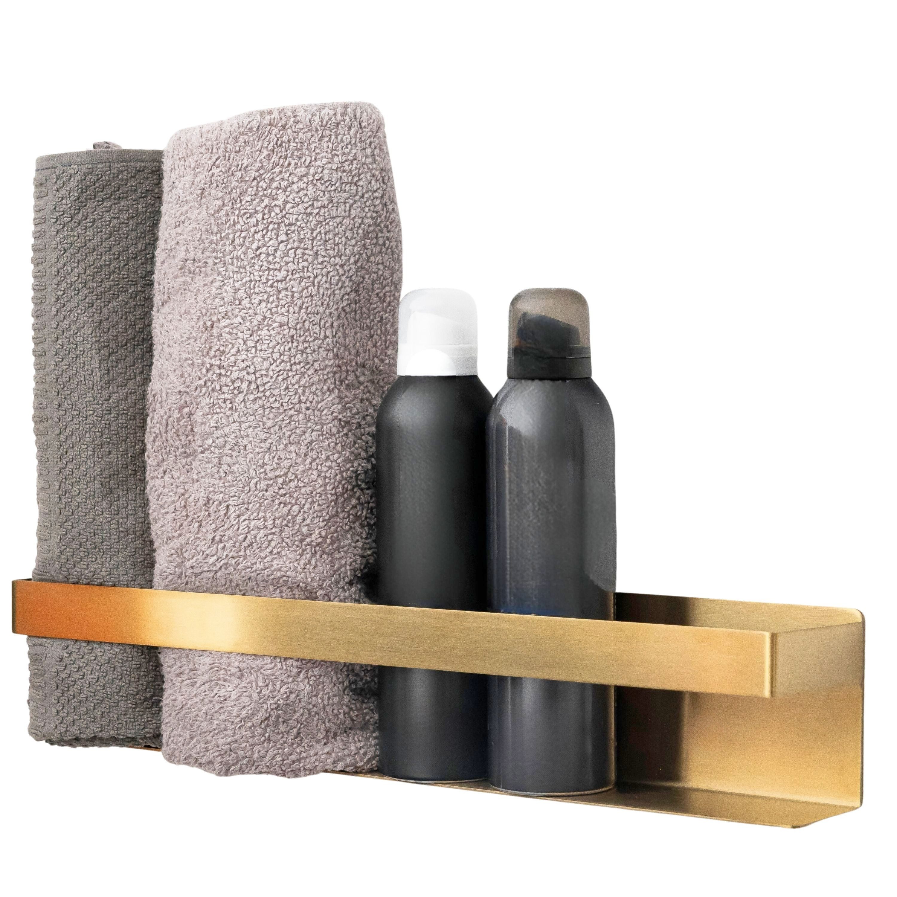 ELMOWO Handtuchregal ohne Bohren für 5 Handtücher - Edelstahl Regal hängend günstig online kaufen