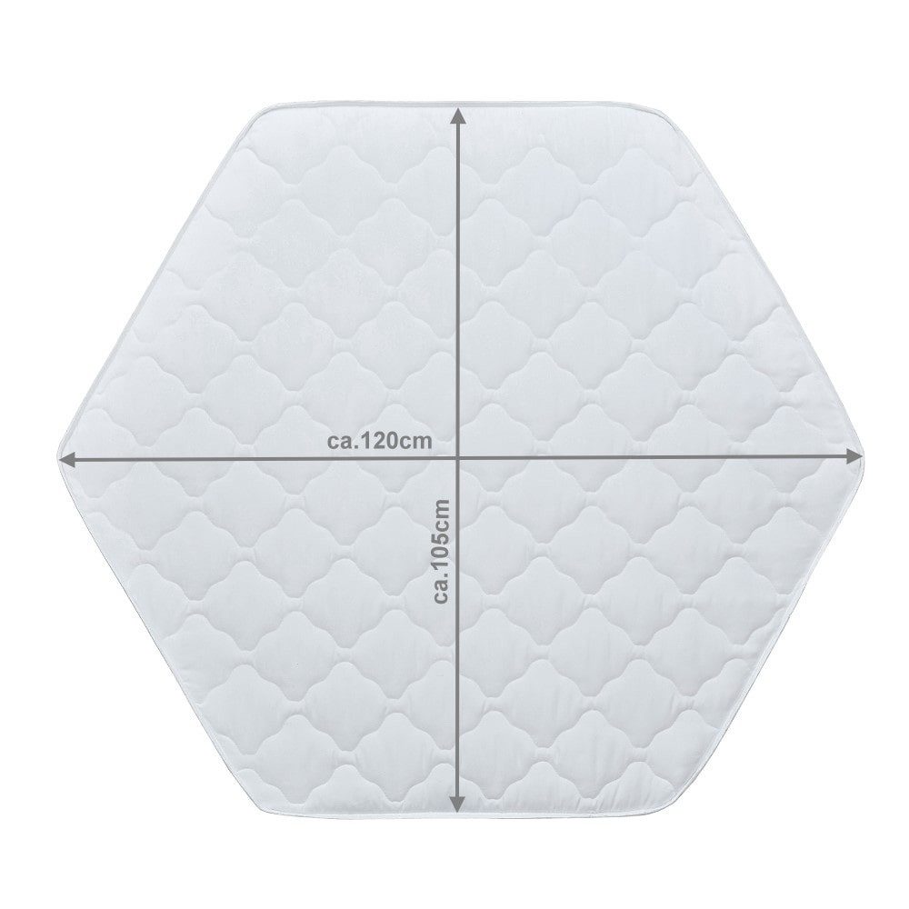 Laufgitter-Matratze 6-Eckige Laufgittermatratze, Baby-Delux, 7.00 cm hoch, Laufstallmatratze Matratze für Laufgitter 6-eckig weiß gesteppt 120cm