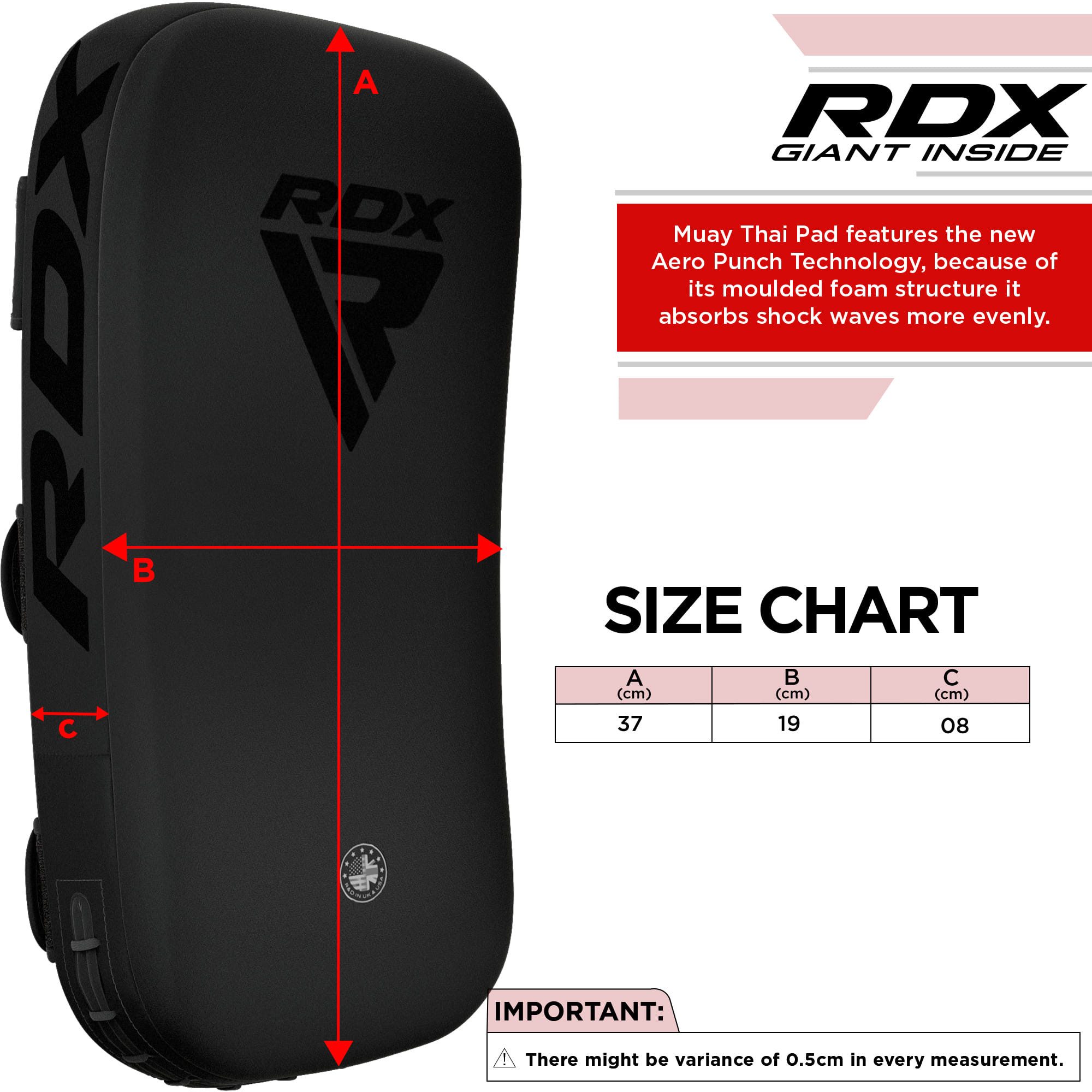 RDX Sports Schlagpolster RDX Martial Arts, Curved Kick Boxing Muay Thai Training Boxing Padding