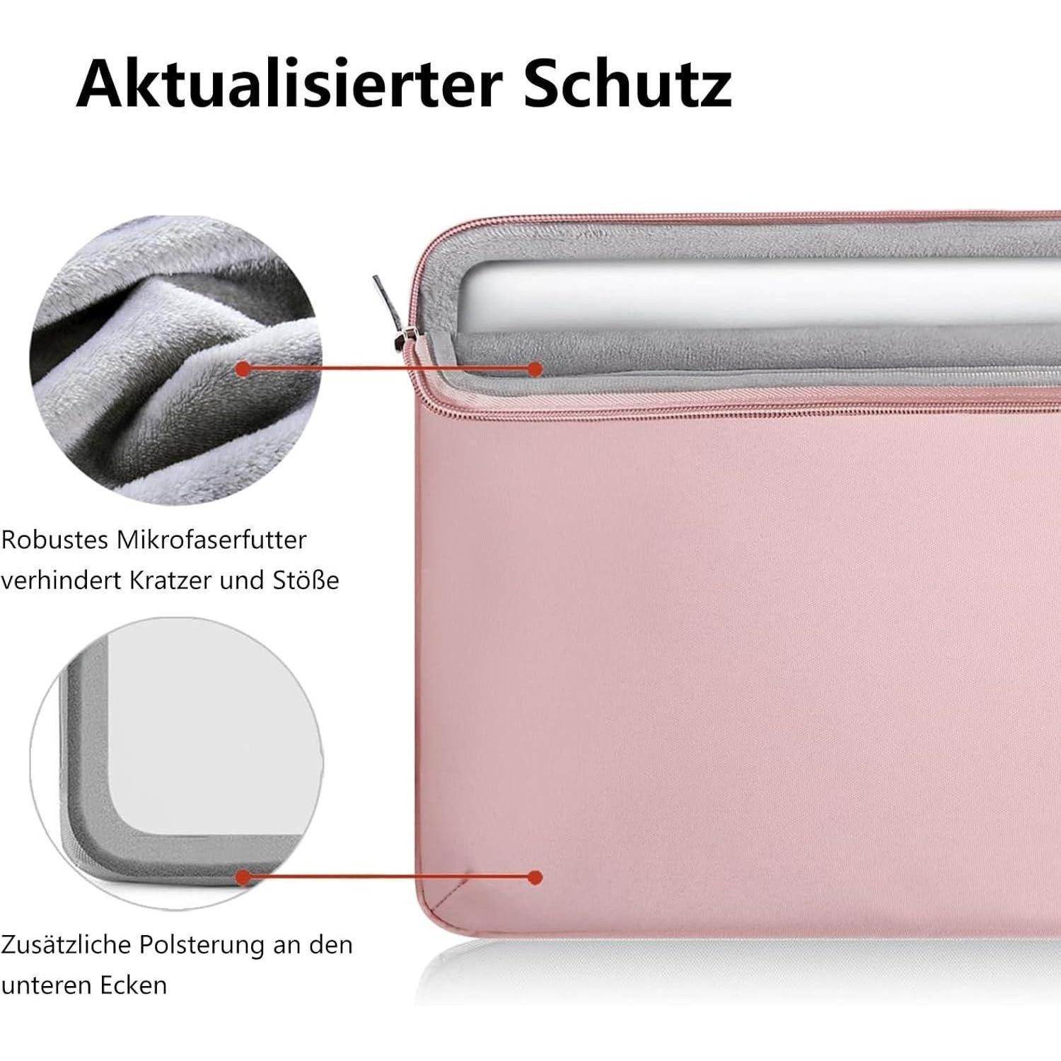 LuxusKollektion Laptoptasche Laptophülle 15 Zoll MacBook Air 15 Laptoptasche 360°Schutz Rosa