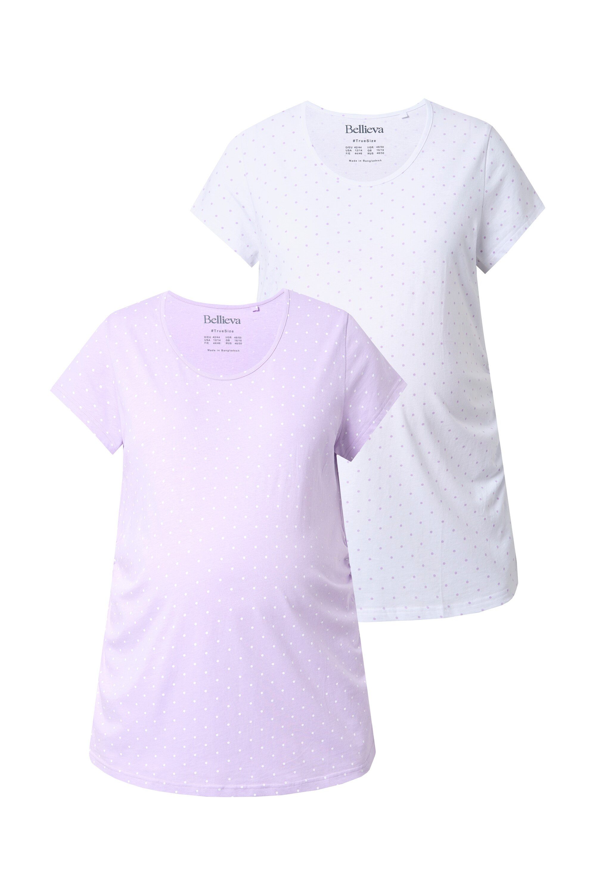 Ulla Popken T-Shirt Bellieva-T-Shirts 2er-Pack Kurzarm günstig online kaufen