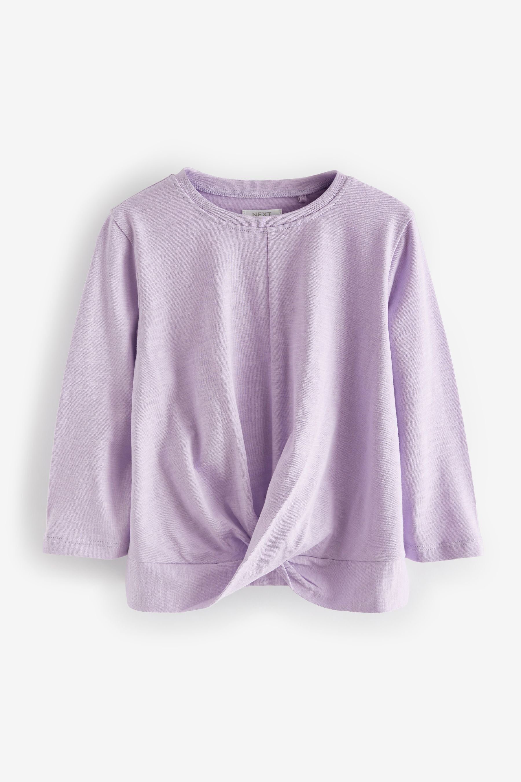 Next Langarmshirt Long Sleeve Twist Front T-Shirt (1-tlg) Purple | Shirts