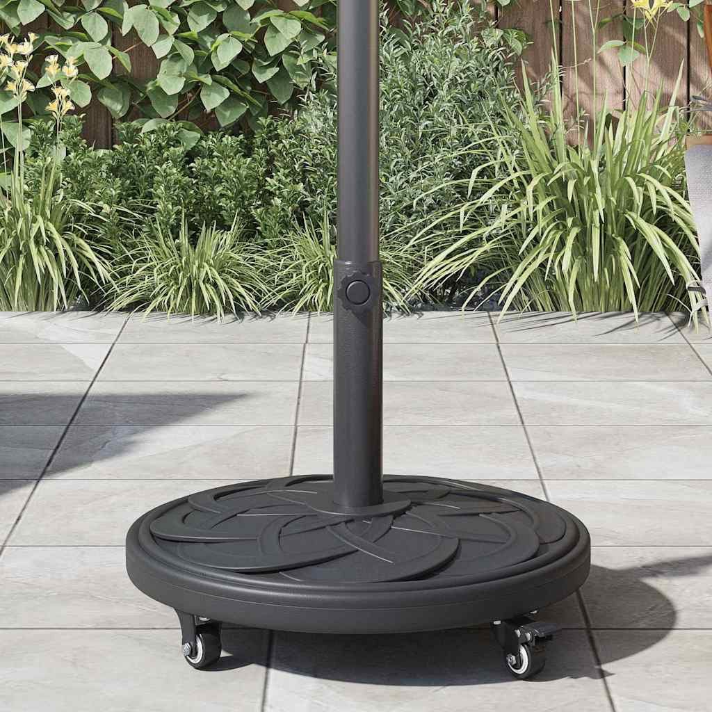 vidaXL Schirmhalter Sonnenschirmständer 15.35 kg Schwarz Eisen Kreisförmig, 1 tlg. – Bild 4 von 5