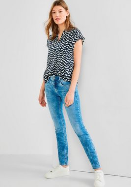 STREET ONE Shirtbluse mit geschlitztem Ausschnitt