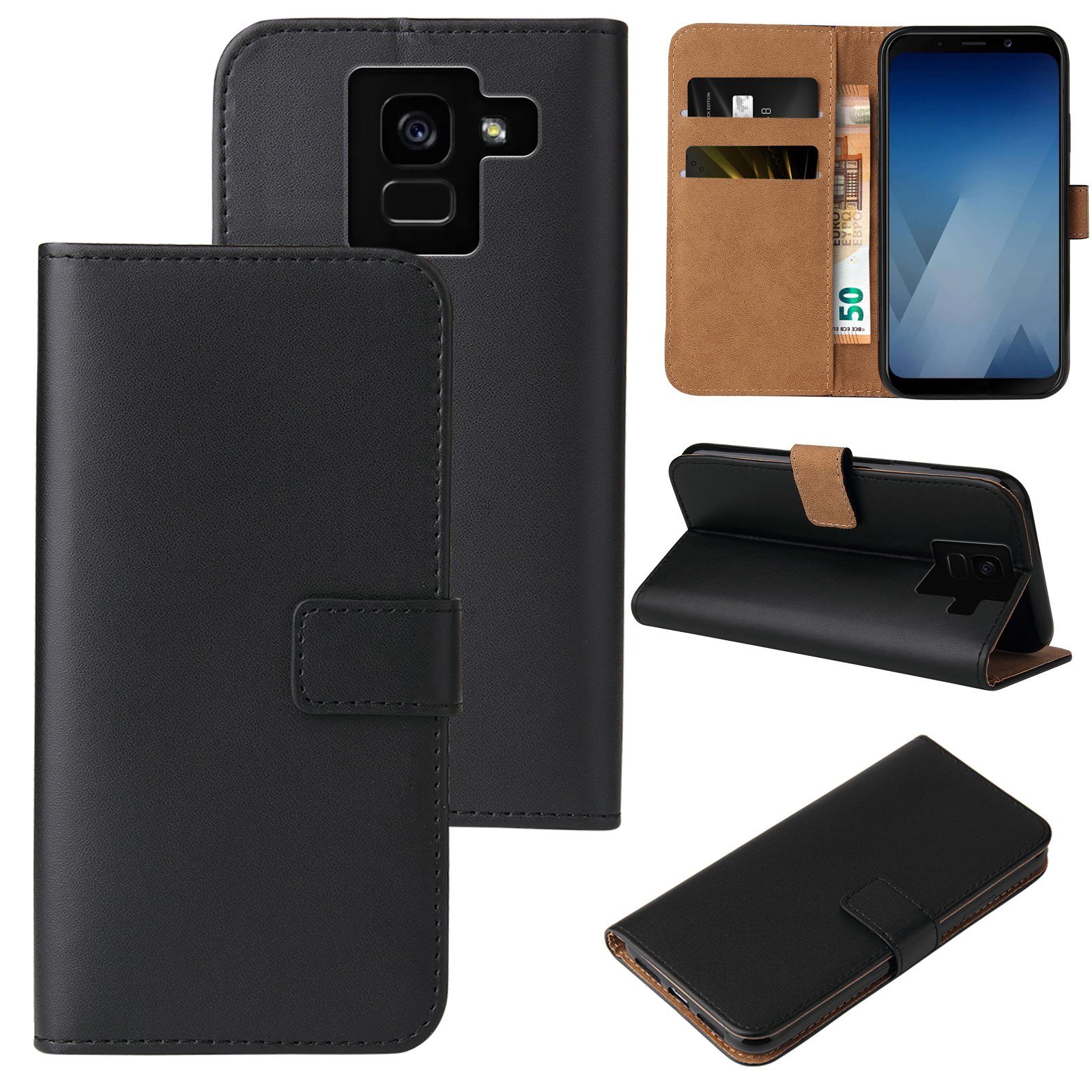 Tec-Expert Handyhülle Klapp Hülle für Samsung Galaxy A8 5.6 Zoll, 5.6, Flip Case für Samsung Galaxy A8