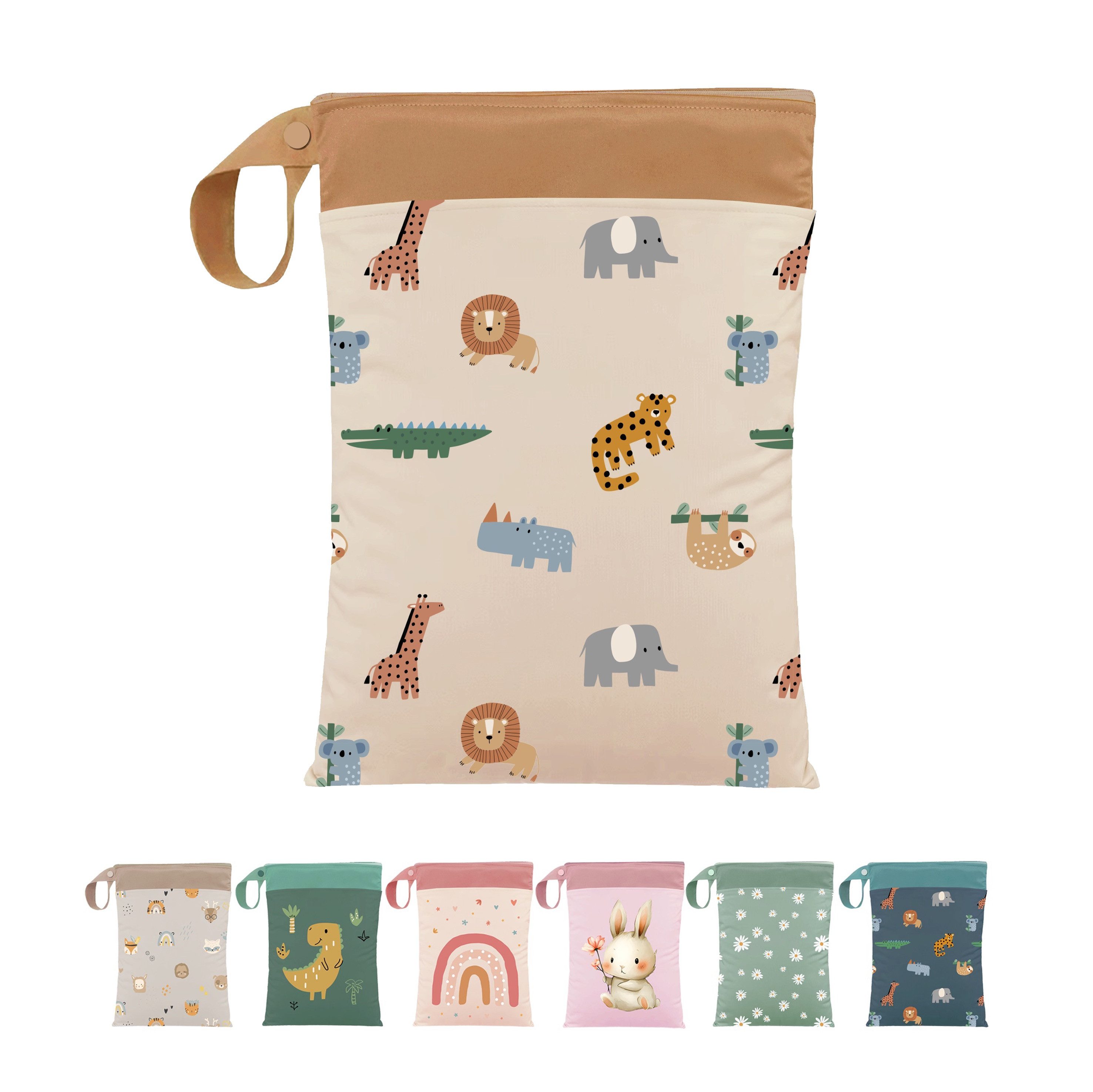 Artee Wickeltasche Nasstasche für Wechselwäsche Kita, Kindergarten, Strand, 1 Stück