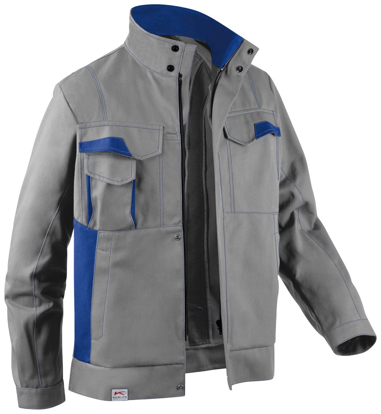 Kübler Arbeitsjacke Image Dress New Design mit 7 Taschen grau-blau