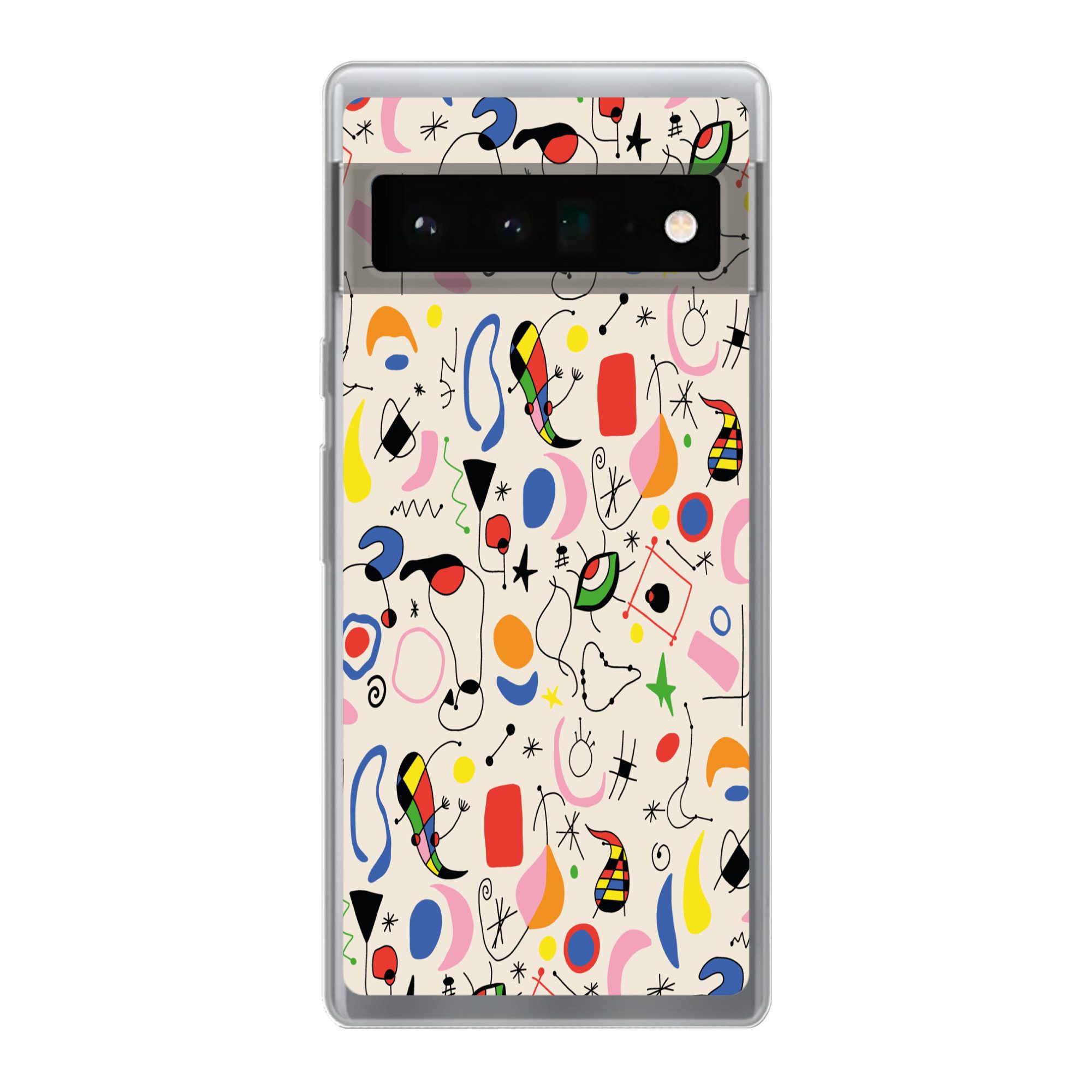 MuchoWow Handyhülle für Google Pixel 6 Pro Muster - Abstrakt - Kunst, Handy Case, Silikon, Bumper Case Dünn