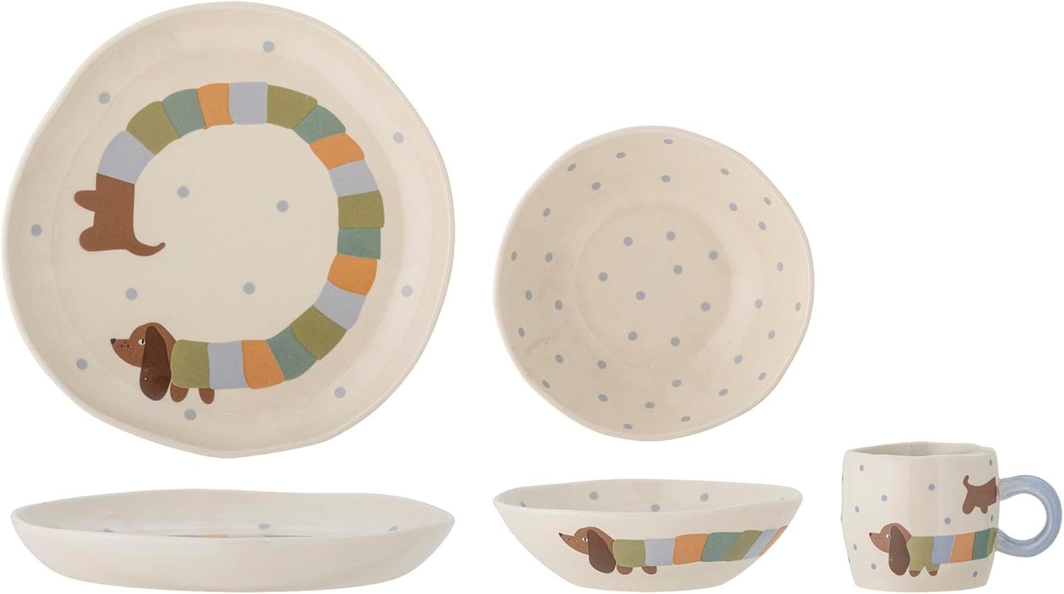Bloomingville Frühstücks-Geschirrset Charlie, Steingut
