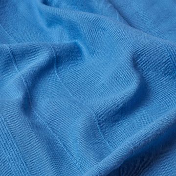 Plaid Tagesdecke Rajput, 100% Baumwolle, blau, 255 x 360 cm, Homescapes