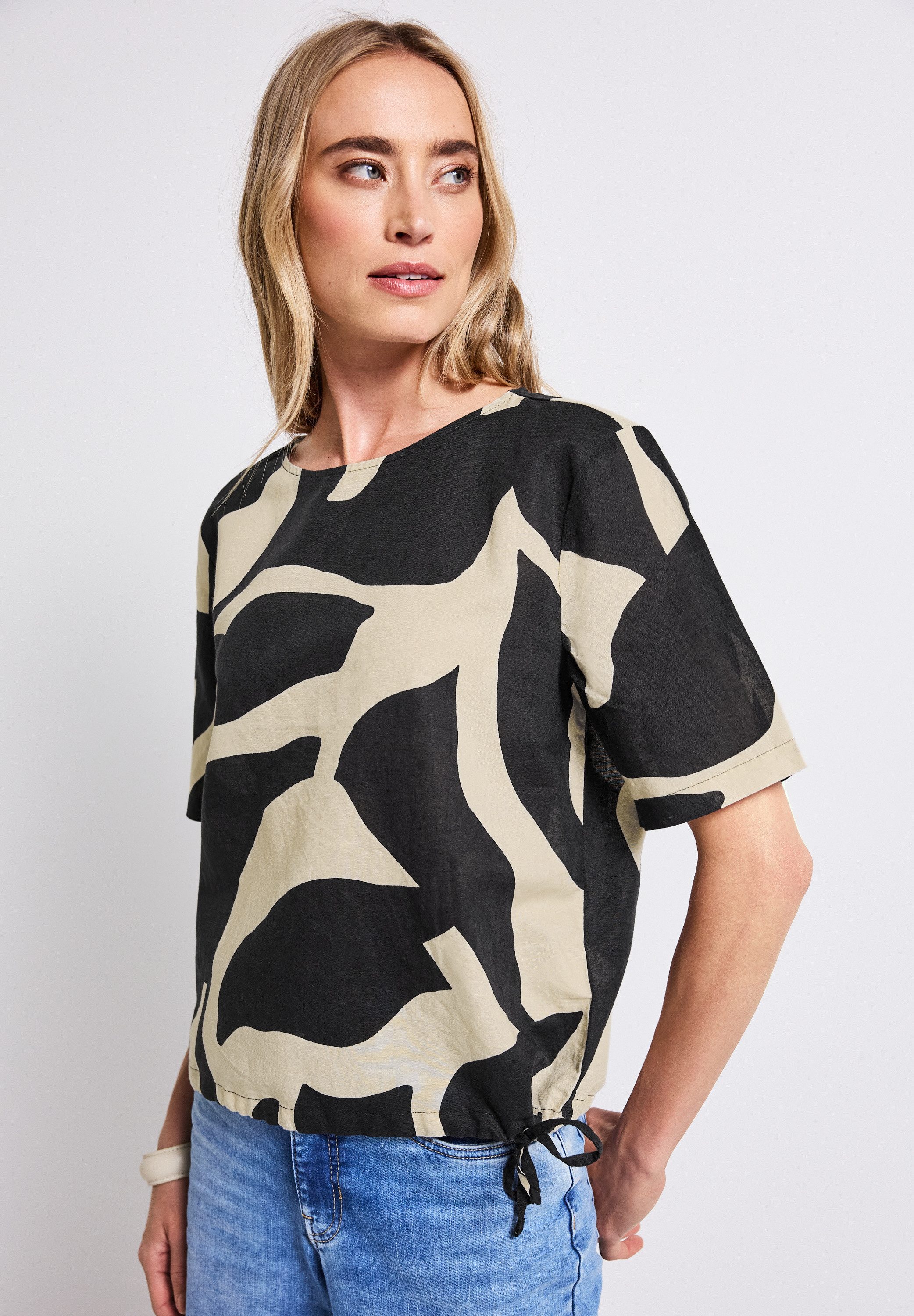 STREET ONE Shirtbluse mit Tunnelzugsaum günstig online kaufen