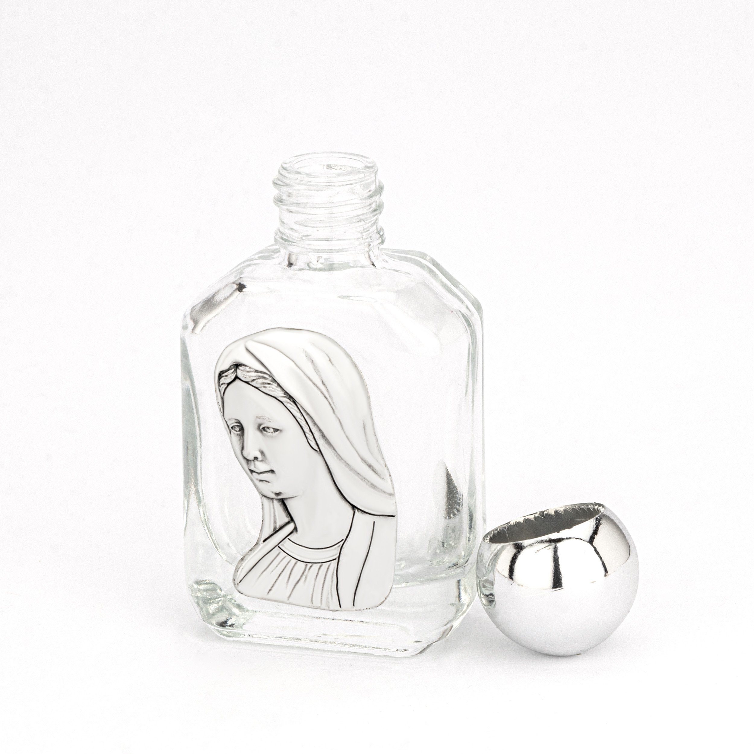 W, Germany Madonna Glas motiv eckig Weihwasserflasche Sakrale Dekofigur aus in NKlaus cm 6x3x2 15ml Made