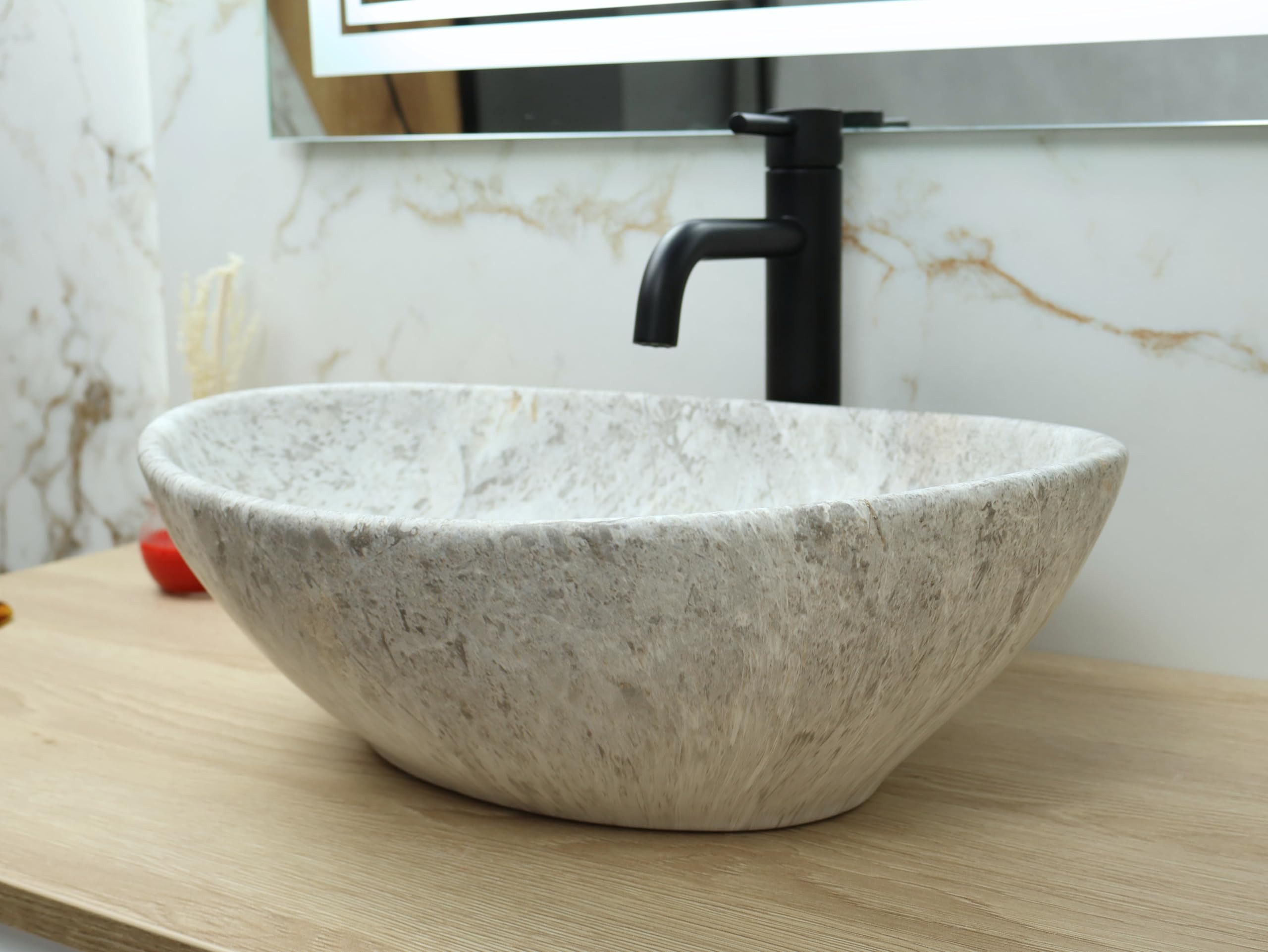 GTM Design Aufsatzwaschbecken Modern Waschbecken ohne Hahnloch Elegant Aufs günstig online kaufen