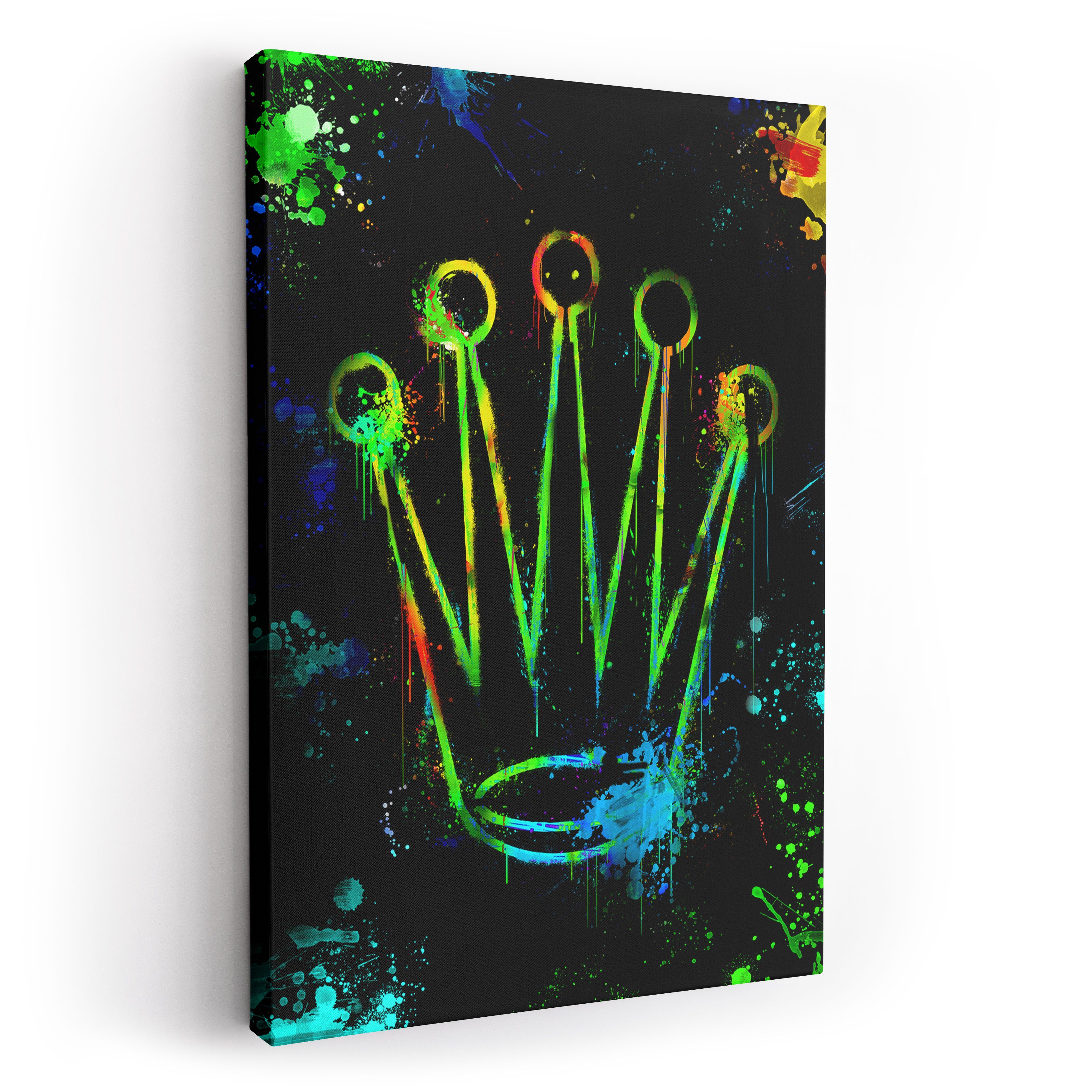 ArtMind XXL-Wandbild CROWN - KRONE - SPLASH ART, Premium Wandbilder als Poster
