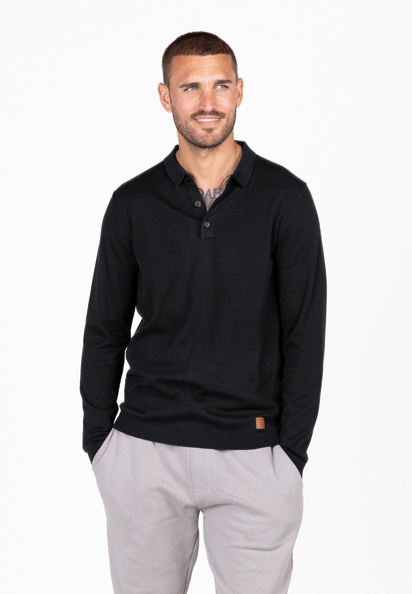 Key Largo Stehkragenpullover MST KLPISA polo button günstig online kaufen