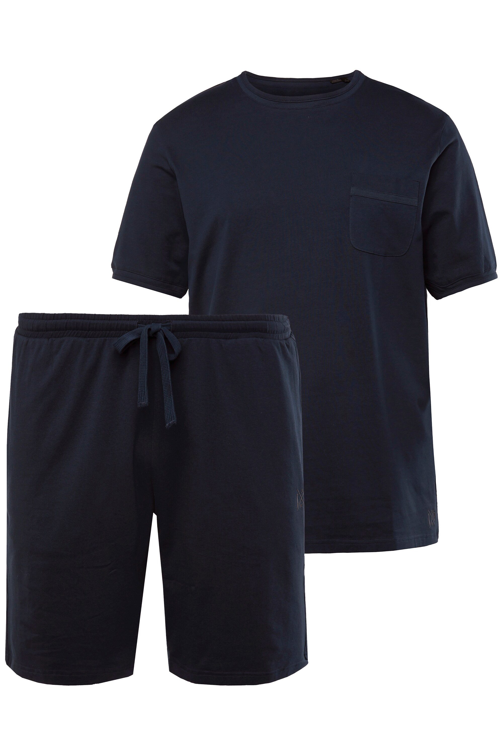 JP1880 Schlafanzug Schlafanzug kurzer Zweiteiler Melange-Jersey günstig online kaufen