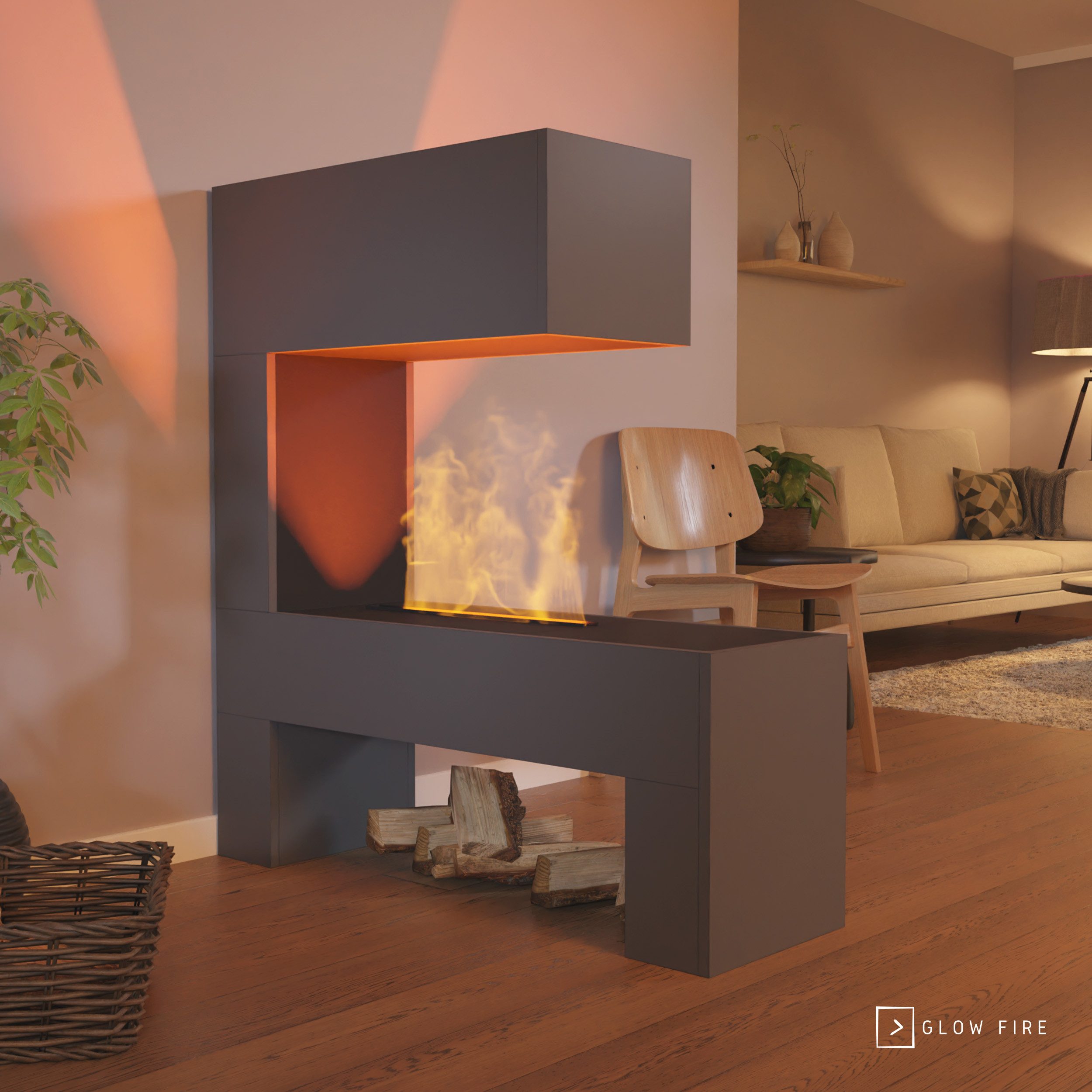 GLOW FIRE Elektrokamin Mozart Wasserdampf Kamin, günstig online kaufen