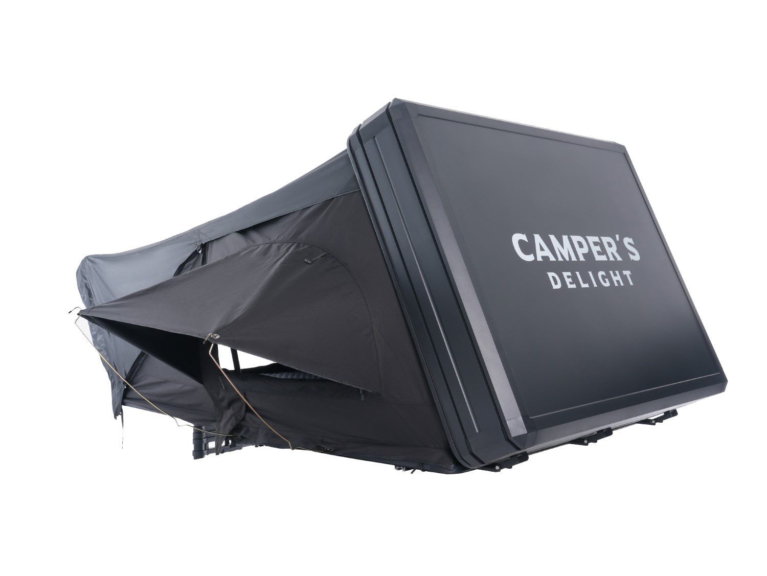 bene living Dachzelt Aluminium Hybriddachzelt AeroSummit Fold #3 by Camper's Delight, Personen: 2, inkl. Matratze, Windschutzmarkise und Leiter