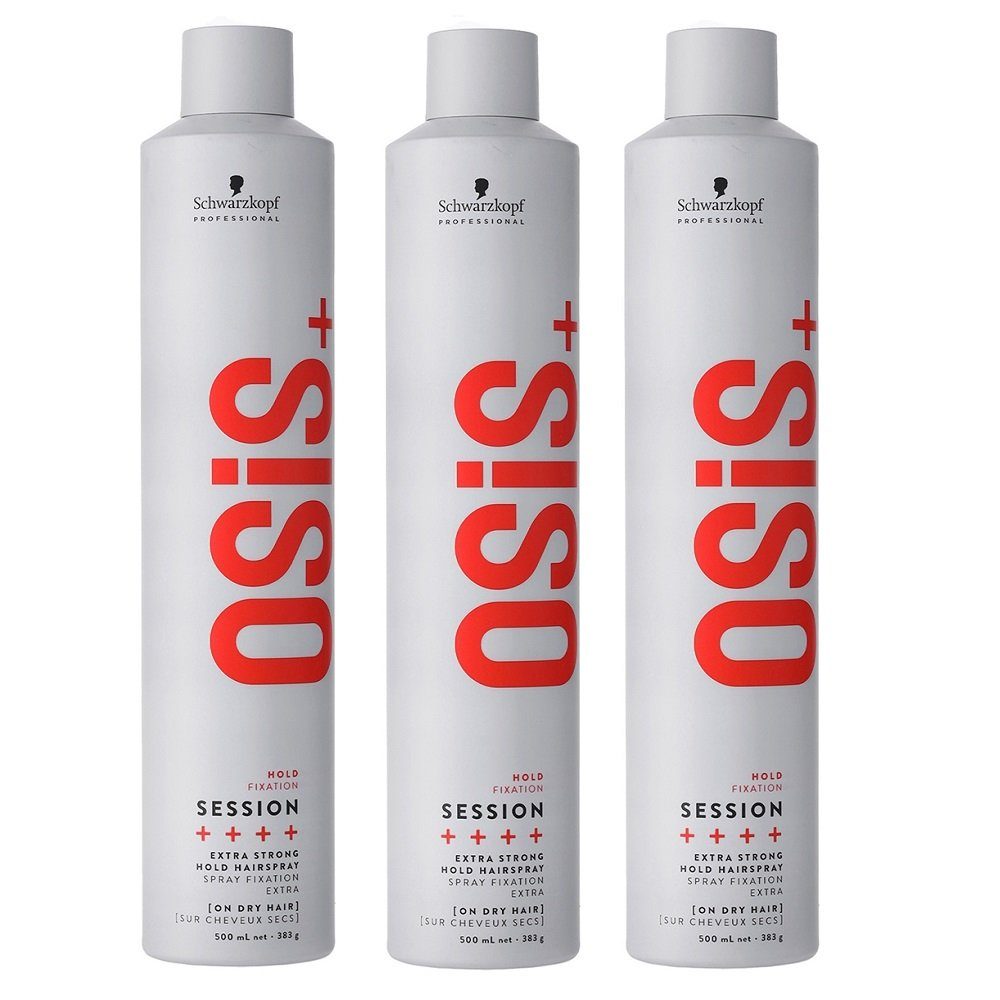 Schwarzkopf Professional Haarpflege-Spray Osis Session extreme Hold Hairspray 3x500ml