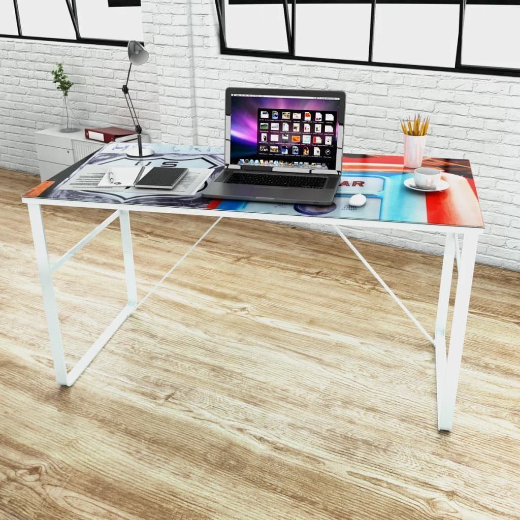 furnicato Schreibtisch mit Lifestyle Print