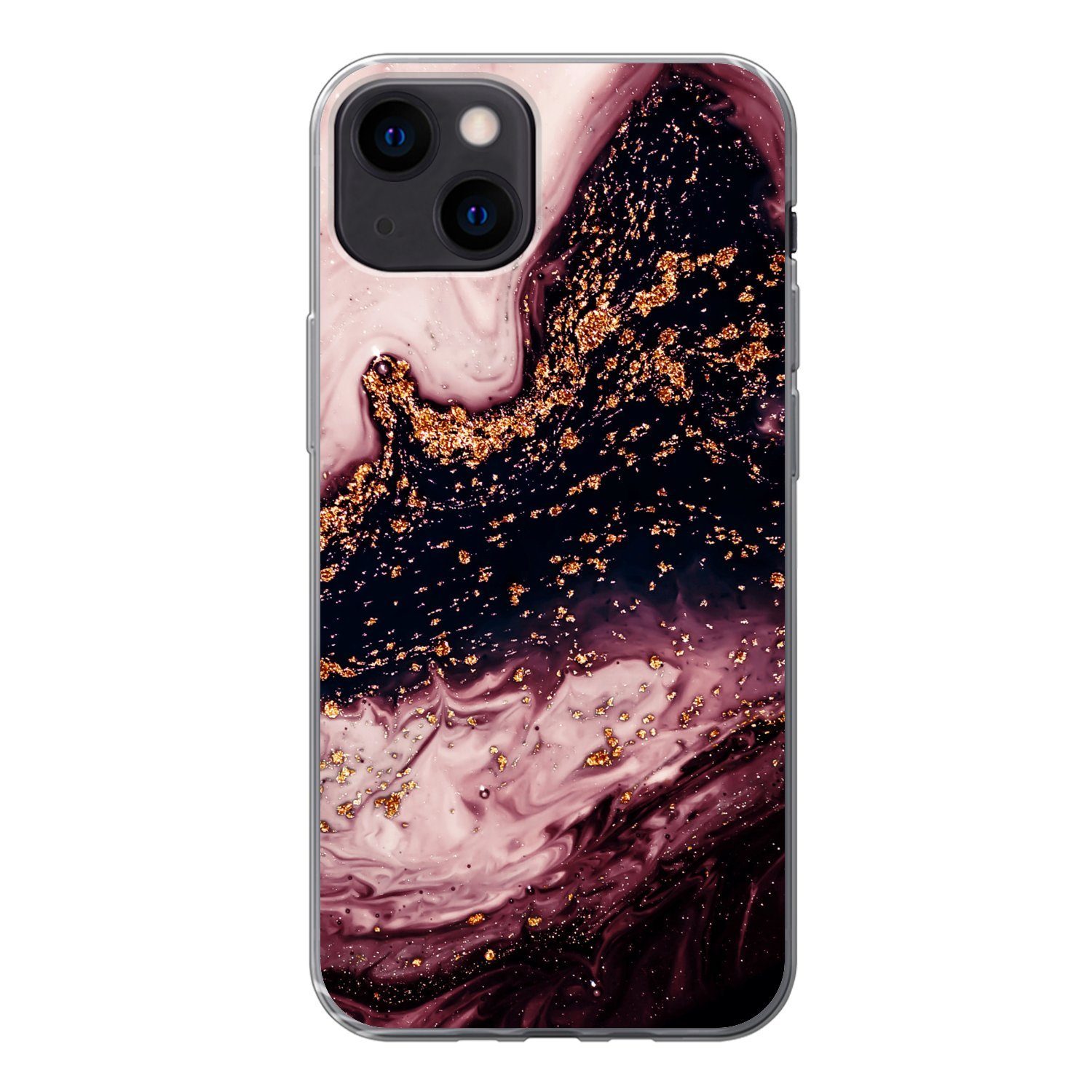 MuchoWow Handyhülle für Apple iPhone 13 Marmor - Natursteine - Mineralien, Smartphone-Bumper, Print, Handy Schutzhülle Dünn