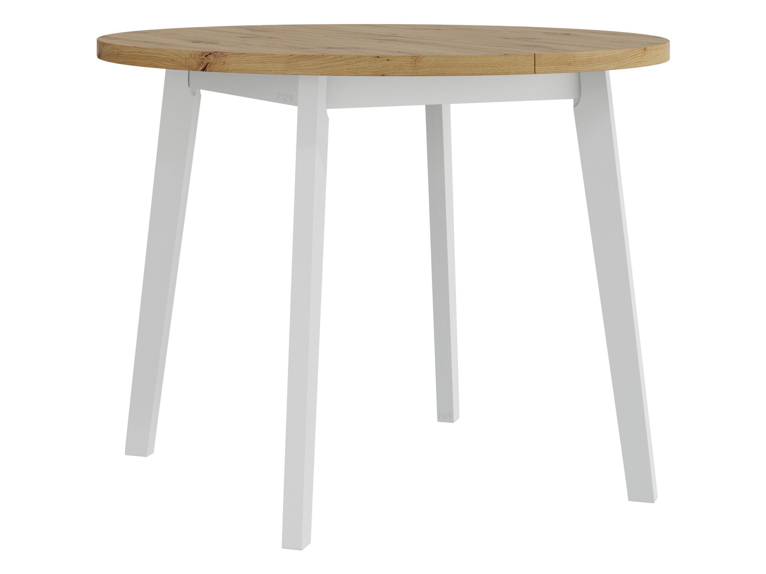 MIRJAN24 Esstisch Oslo III L (mit Einlegeplatte), 100-130x100x75 cm, Beine aus Buchenholz