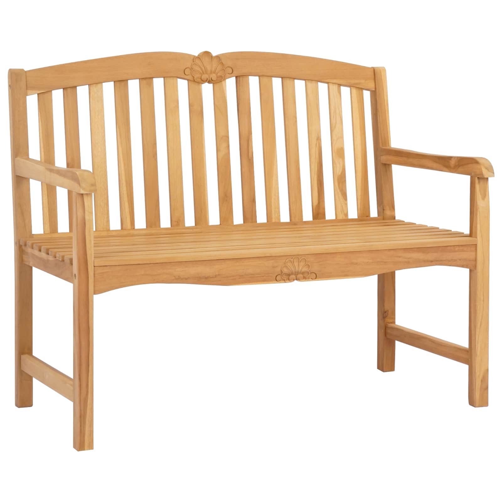 Gartenbank Handgefertigte Rosenbank 114 x 60 x 95 cm Massivholz Natur