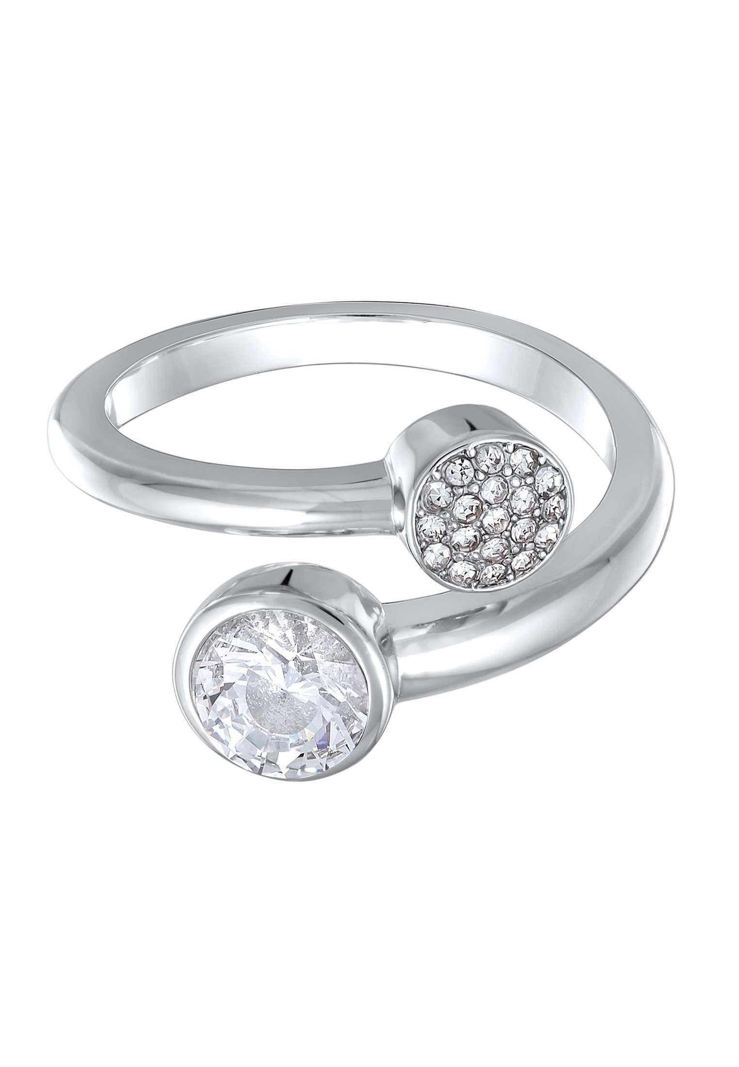 Elli Ring-Set Wickelring Kristalle Silberfarben günstig online kaufen
