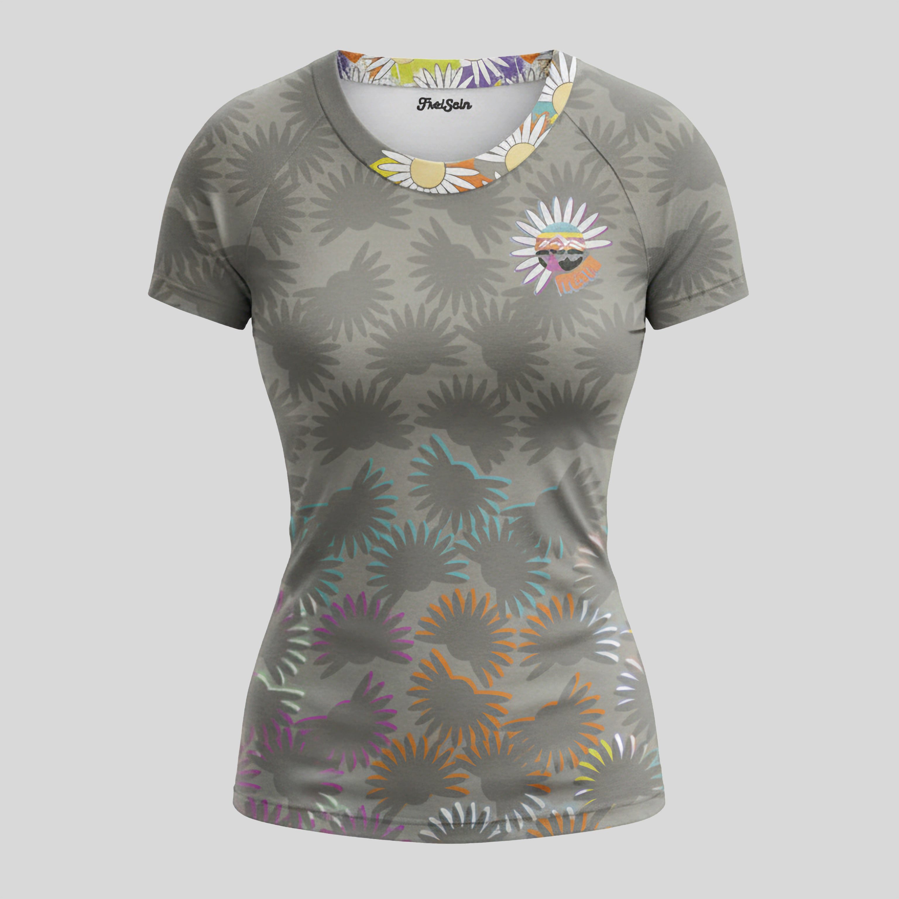 Freisein Project Funktionsshirt AlpinistIn Superleichtes, schnelltrocknendes Funktionsshirt mit Blütendruck