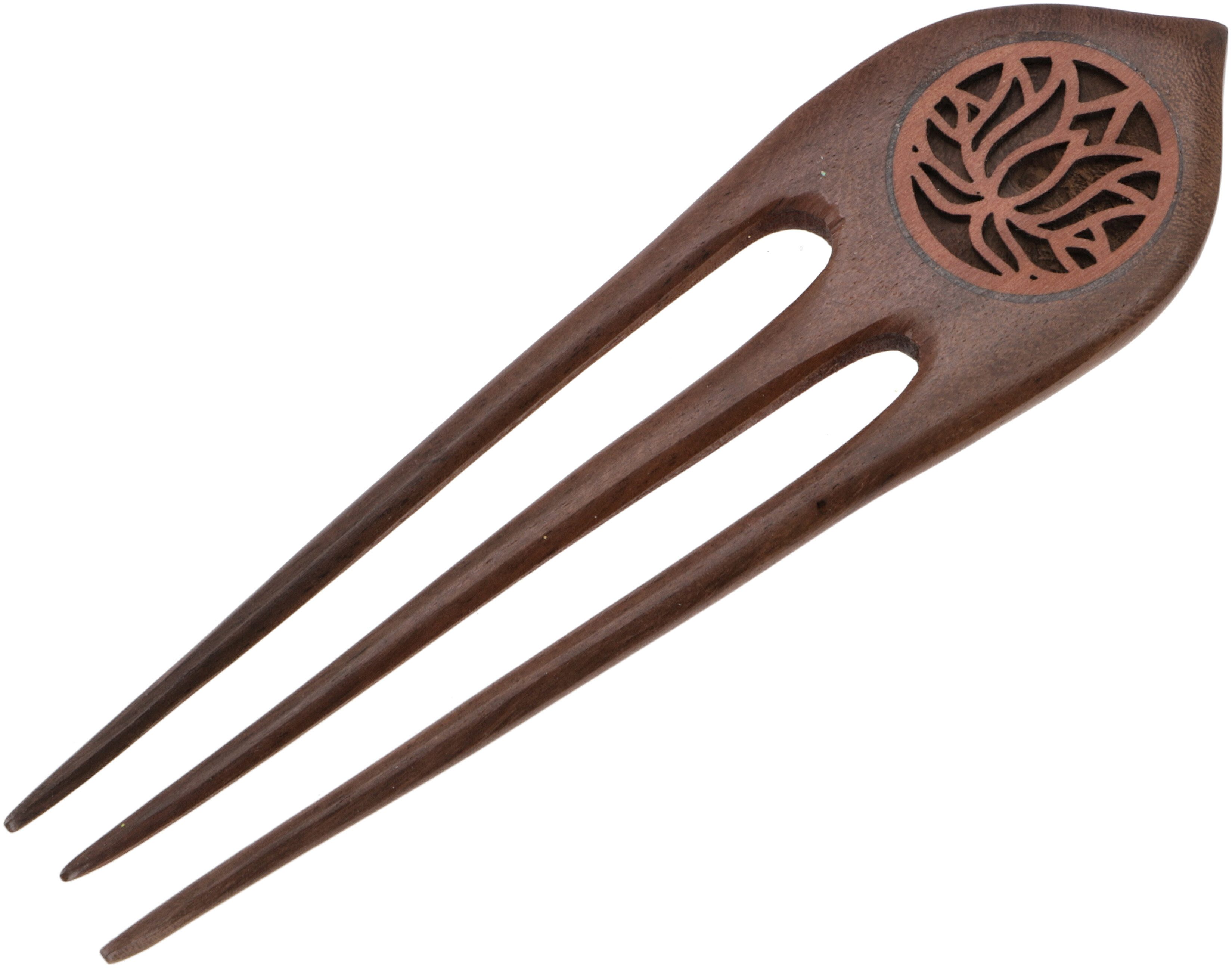 Guru-Shop Haarspange Ethno Holz Haarspange, Boho Haarnadel,..