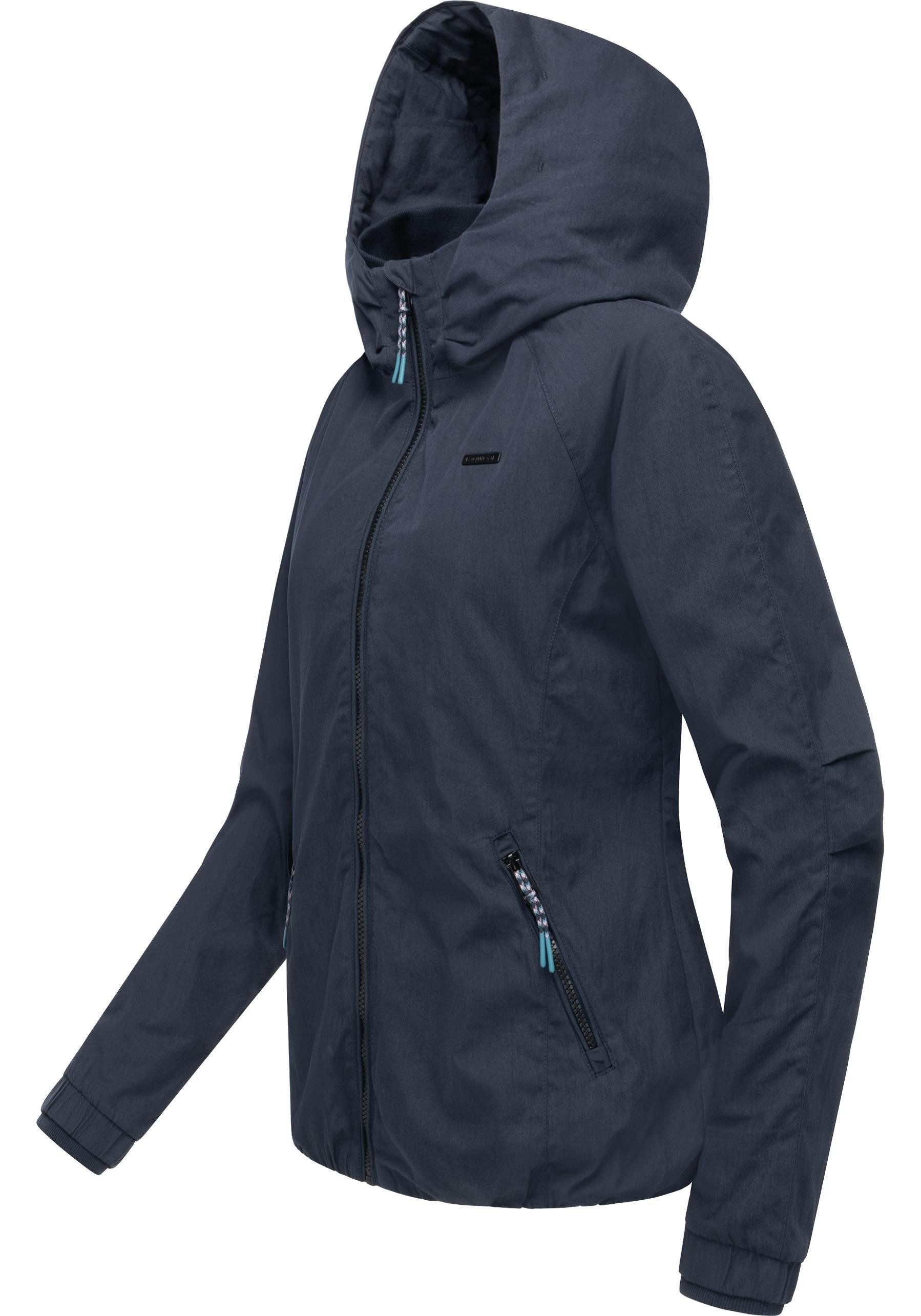 Ragwear Outdoorjacke Dizzie A YOUMODO Leichte Übergangsjacke mit großer Kapuze