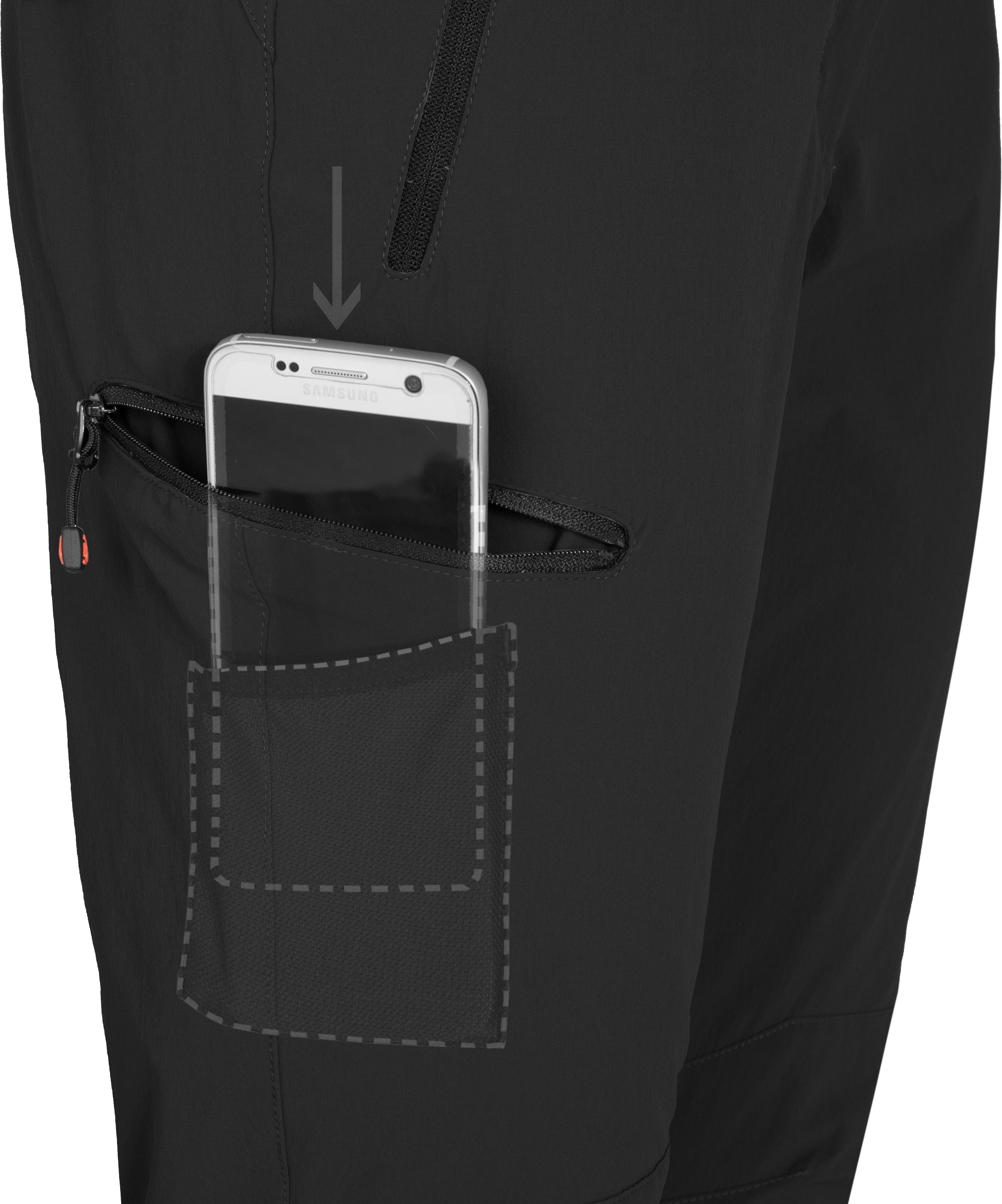 Bergson Outdoorhose RITAMÄKI COMFORT Damen Winter-Wanderhose, warm gefüttert, elastisch, Kurzgrößen, schwa