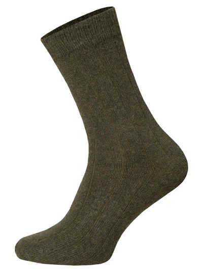 HomeOfSocks Socken Wollsocken Herren Und Damen mit 9% Kaschmir und 34% Wolle vom Merino Schaf 2er Pack Luxuriöse Wollsocken mit Merino und Kaschmir - Druckarme Zehennaht Strapazierfähig und Ohne Einschnüren