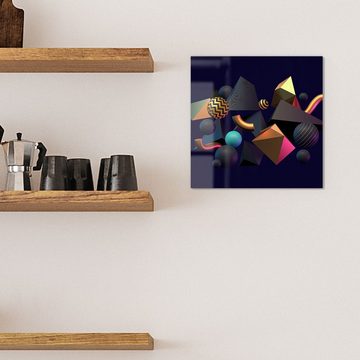 DEQORI Magnettafel 'Sammlung abstraker Formen', Whiteboard Pinnwand beschreibbar
