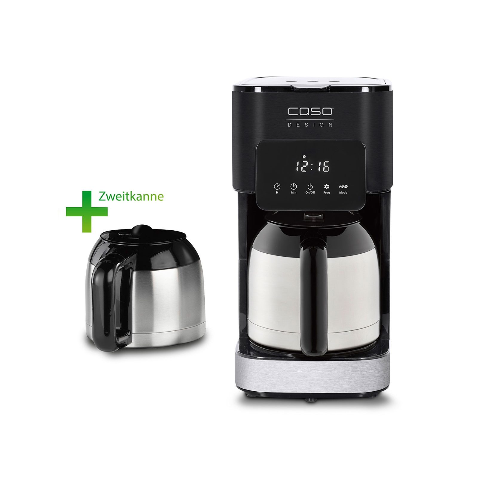 Caso Filterkaffeemaschine Taste&Style Duo Thermo, 1,2 Liter Wassertank, Permanentfilter, Moderne Design