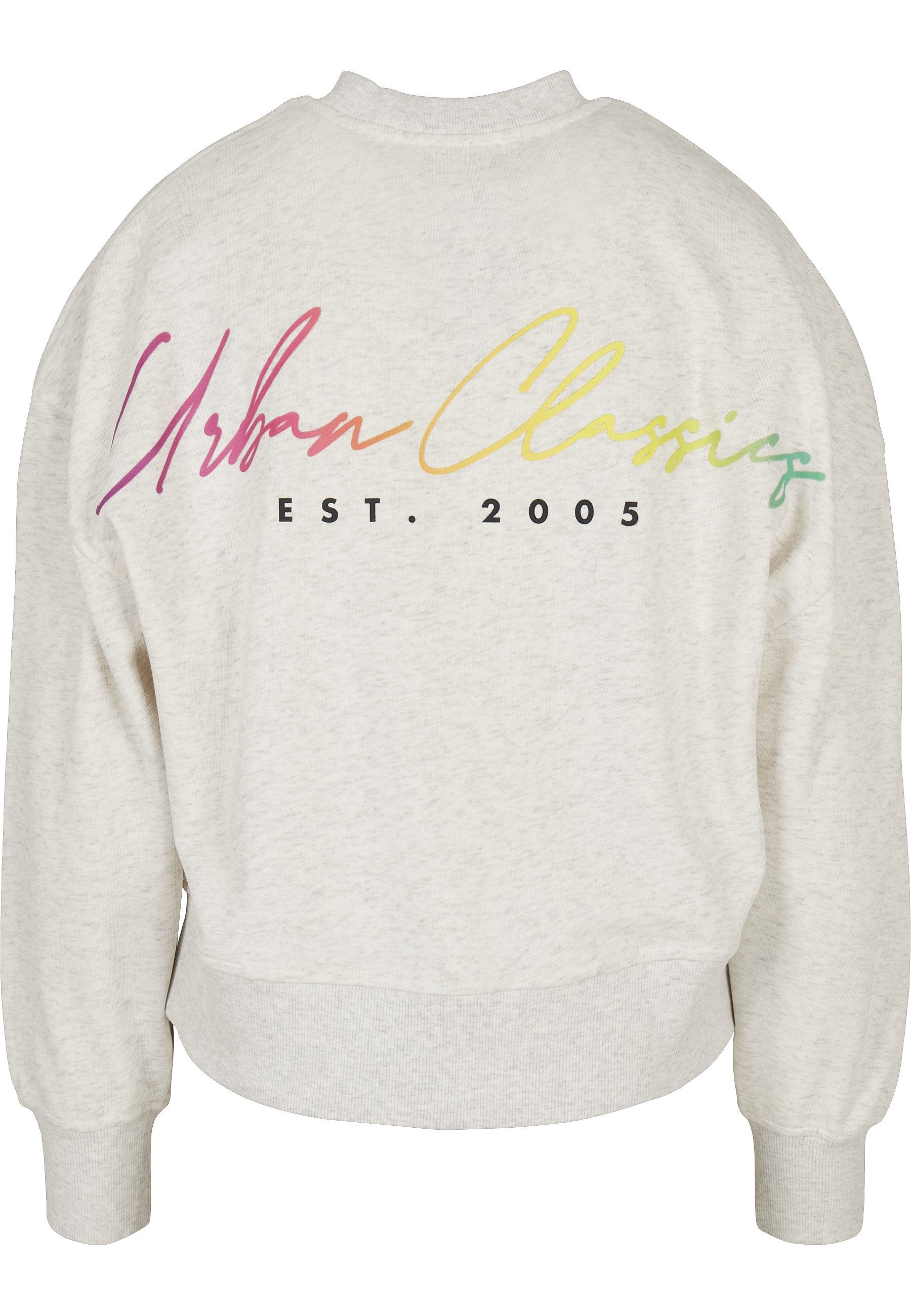 URBAN CLASSICS Sweater Urban Classics Damen Ladies Oversized Rainbow Crewneck
